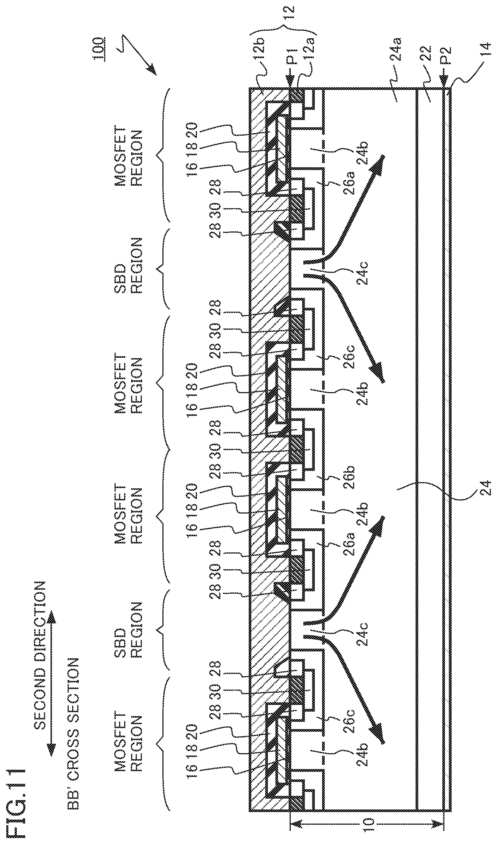 Patent US12107127 Figure 11 – Semiconductor device