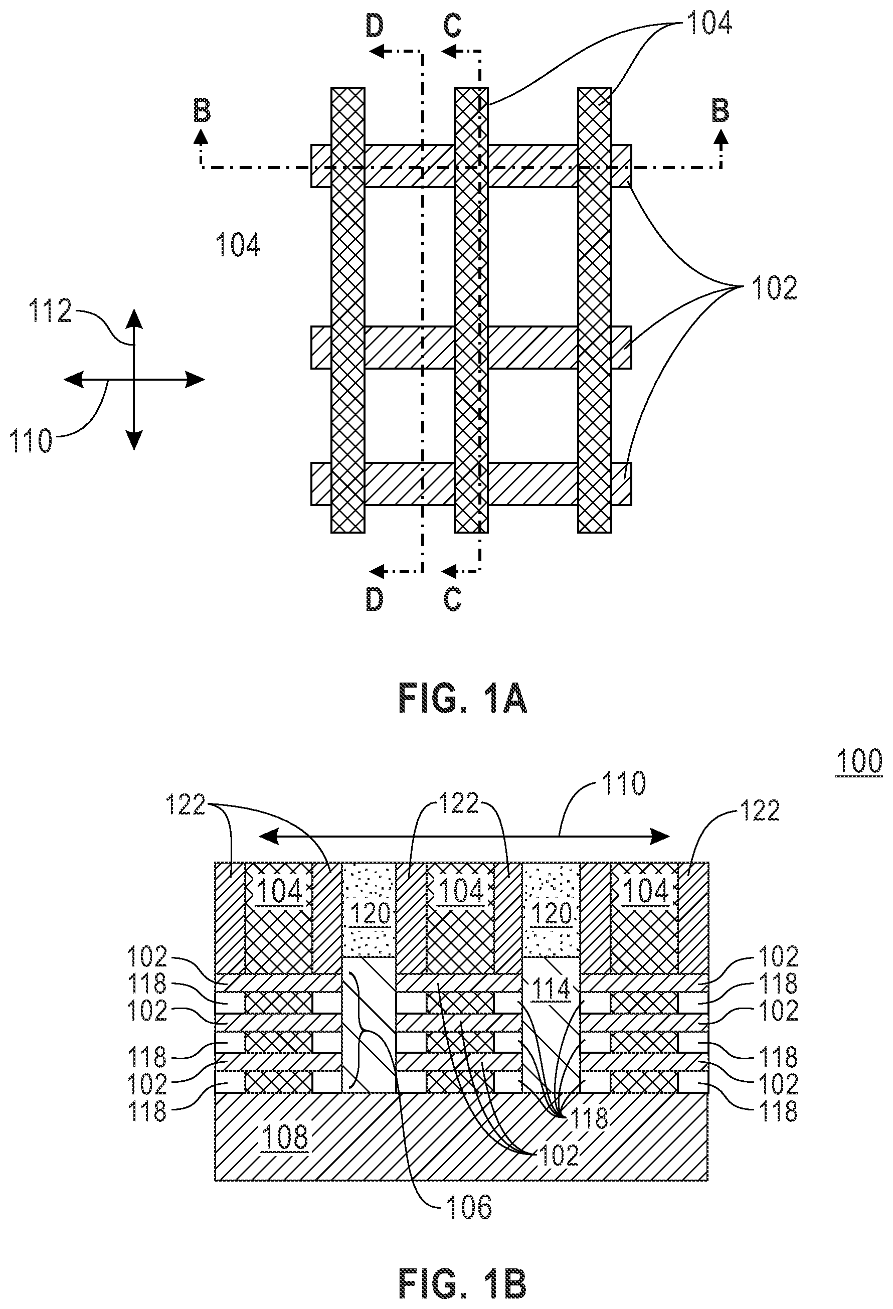 Patent US12107132 Figure 1 – Source/drain contact positioning under power rail