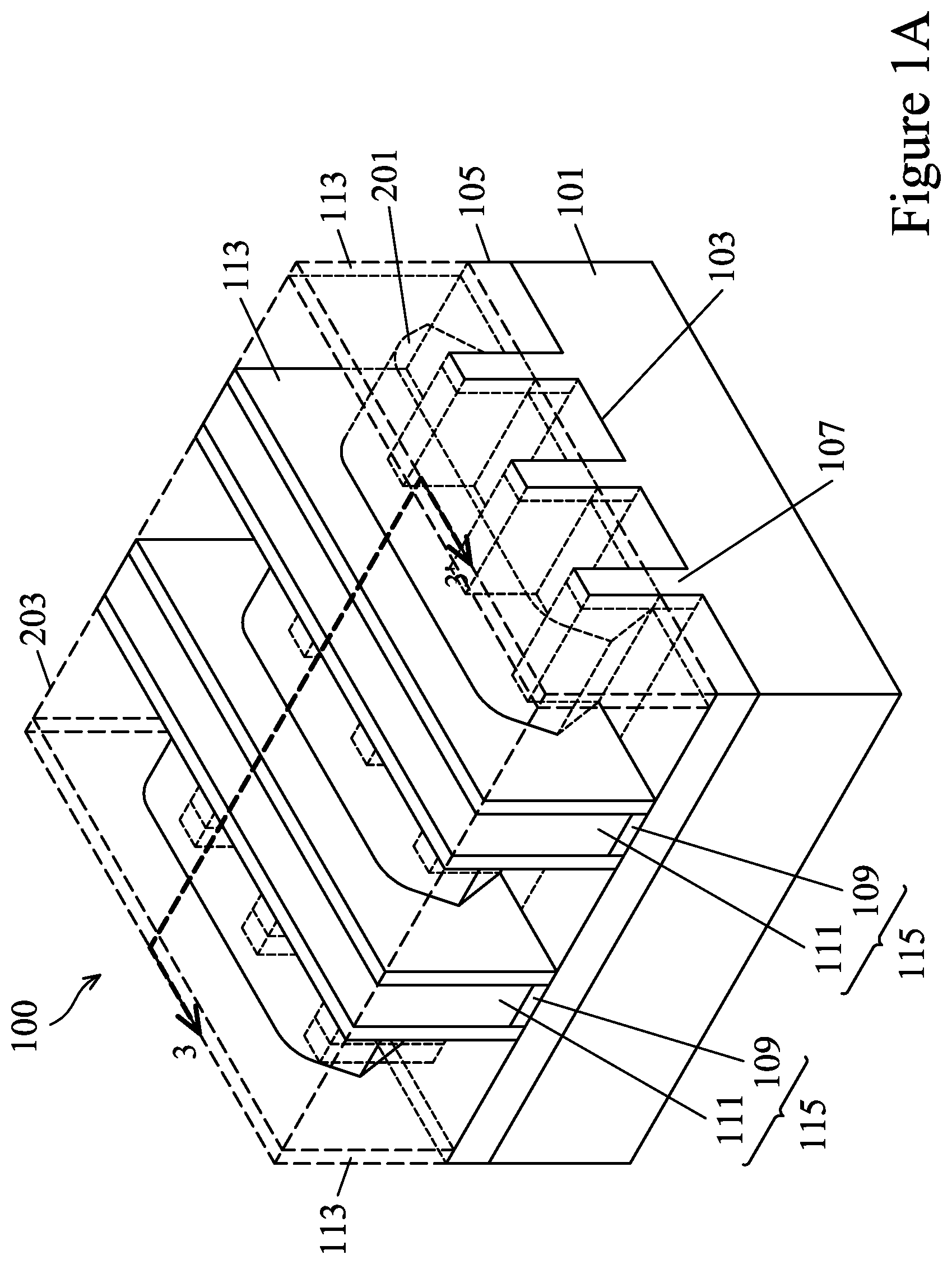 Patent US12107133 Figure 1 – Semiconductor devices and methods of manufacture