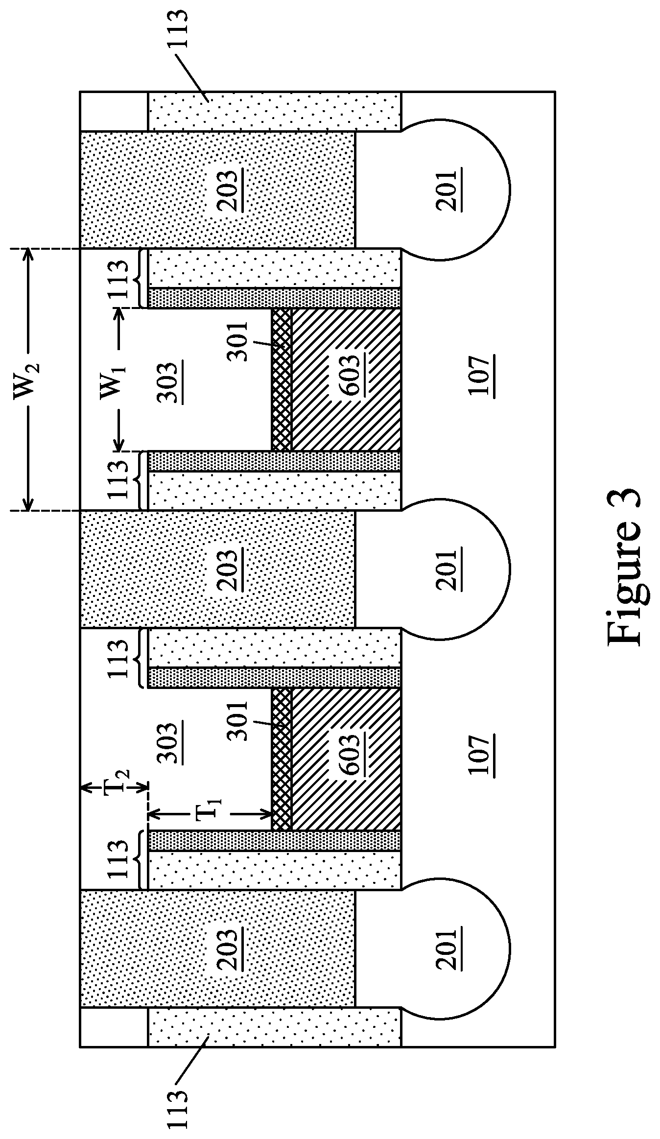 Patent US12107133 Figure 4 – Semiconductor devices and methods of manufacture