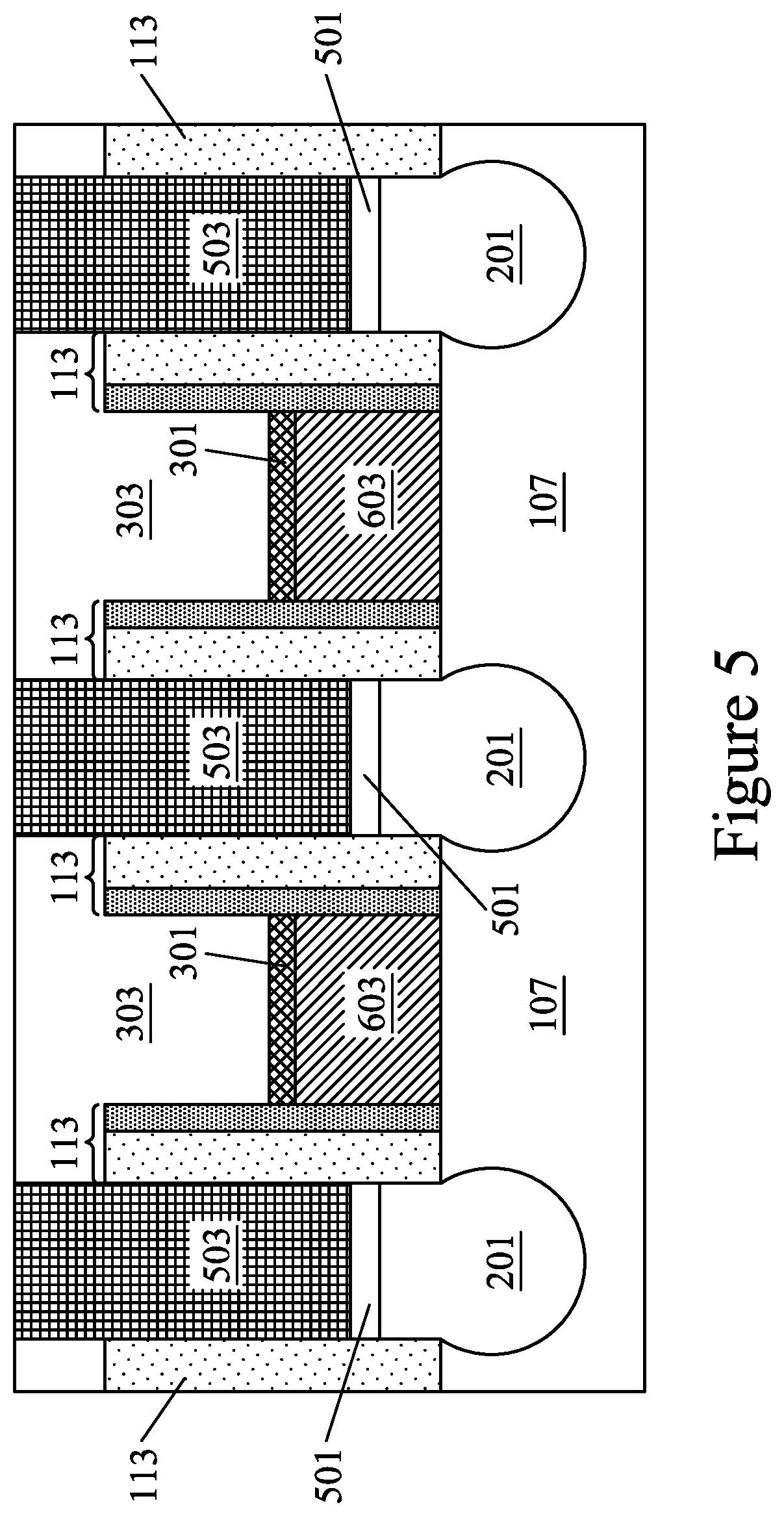 Patent US12107133 Figure 6 – Semiconductor devices and methods of manufacture