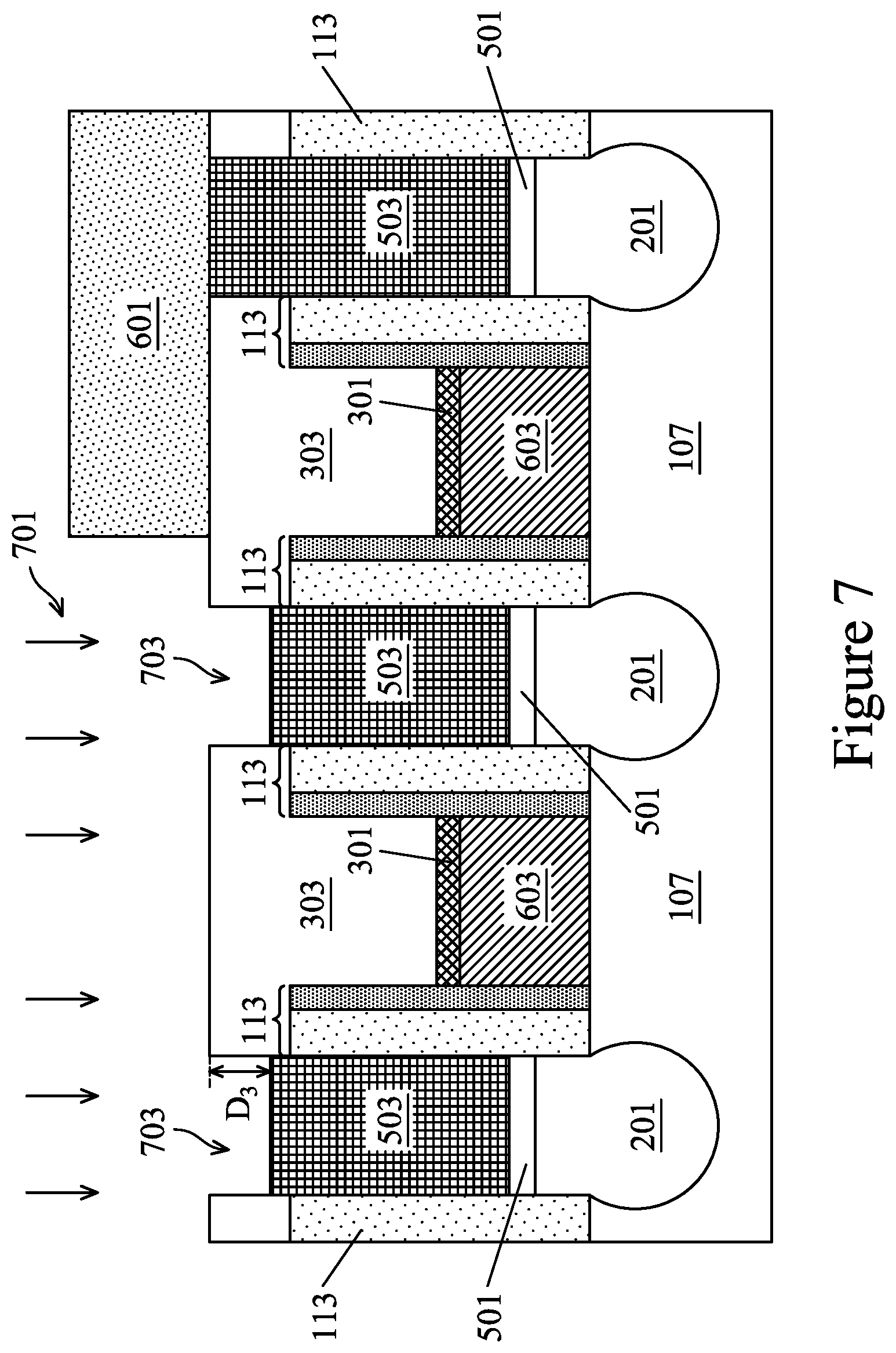 Patent US12107133 Figure 8 – Semiconductor devices and methods of manufacture
