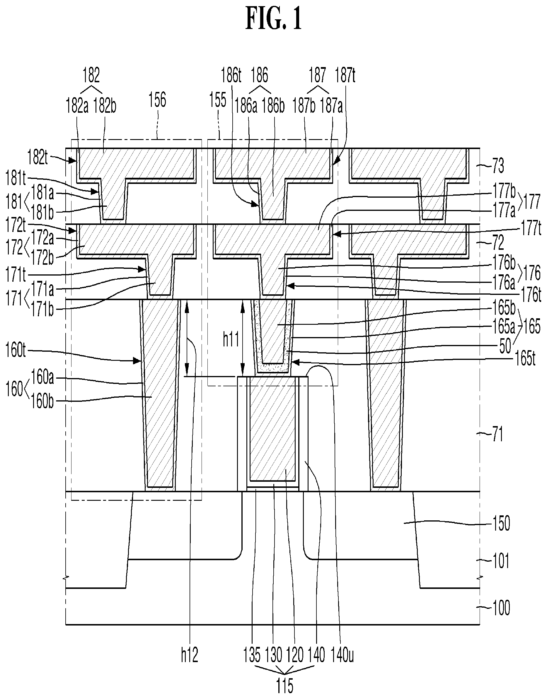 Patent US12107139 Figure 1 – Semiconductor device