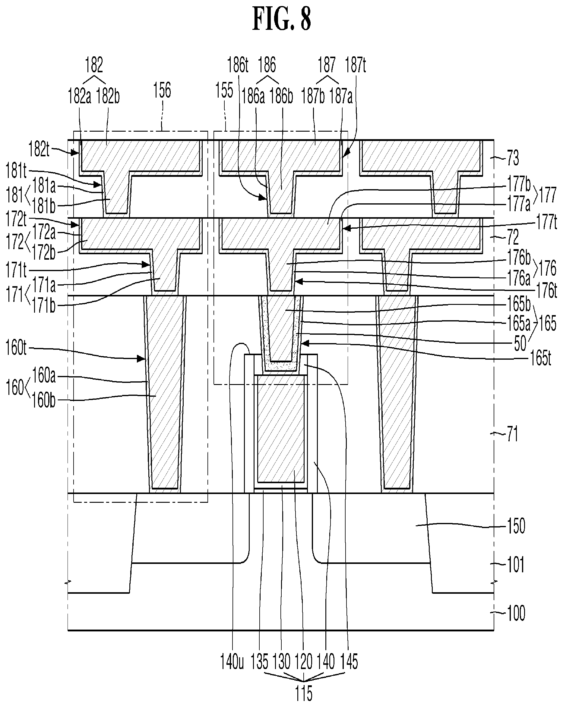 Patent US12107139 Figure 8 – Semiconductor device