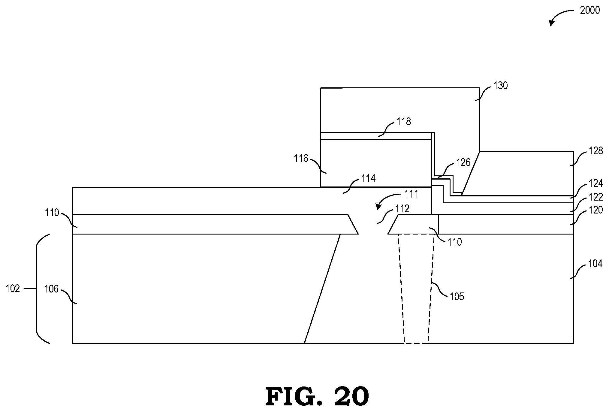 Patent US12107143 Figure 20 – Semiconductor device with extrinsic base region and method of fabrication therefor