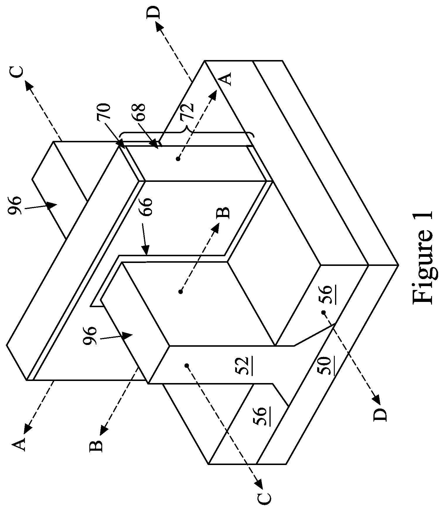 Patent US12107149 — Air spacer and method of forming same — Figure 1