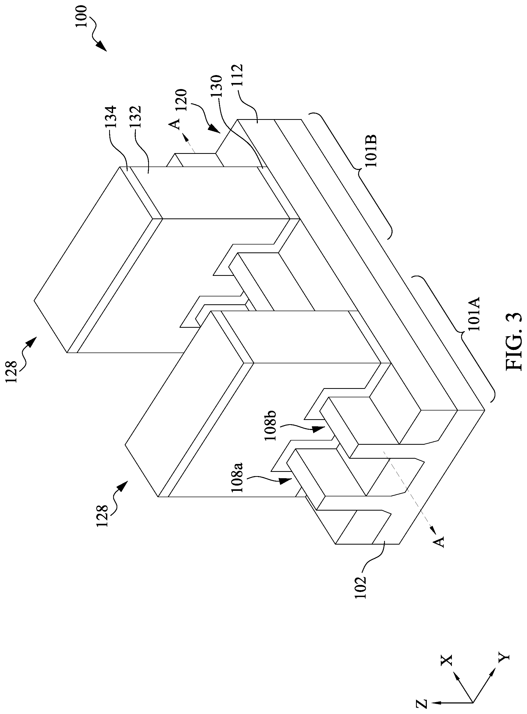 Patent US12107163 Figure 3 – Semiconductor device structure having dislocation stress memorization and methods of forming the same