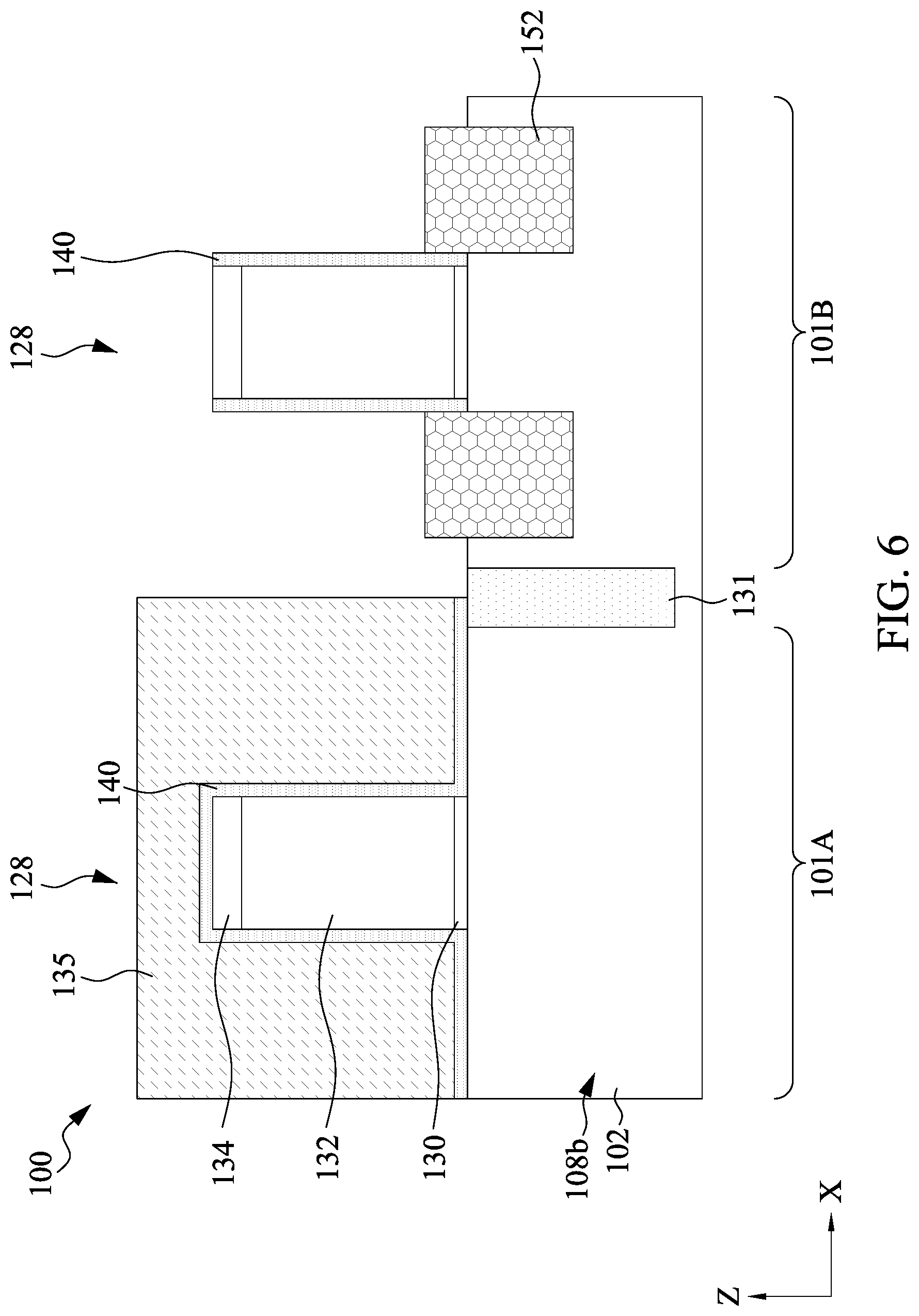 Patent US12107163 Figure 6 – Semiconductor device structure having dislocation stress memorization and methods of forming the same