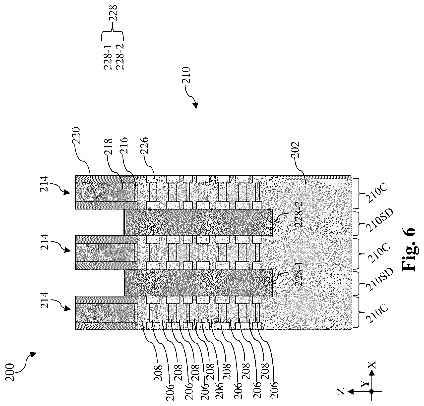 Patent US12107169 Figure 6 – Contact structure for stacked multi-gate device