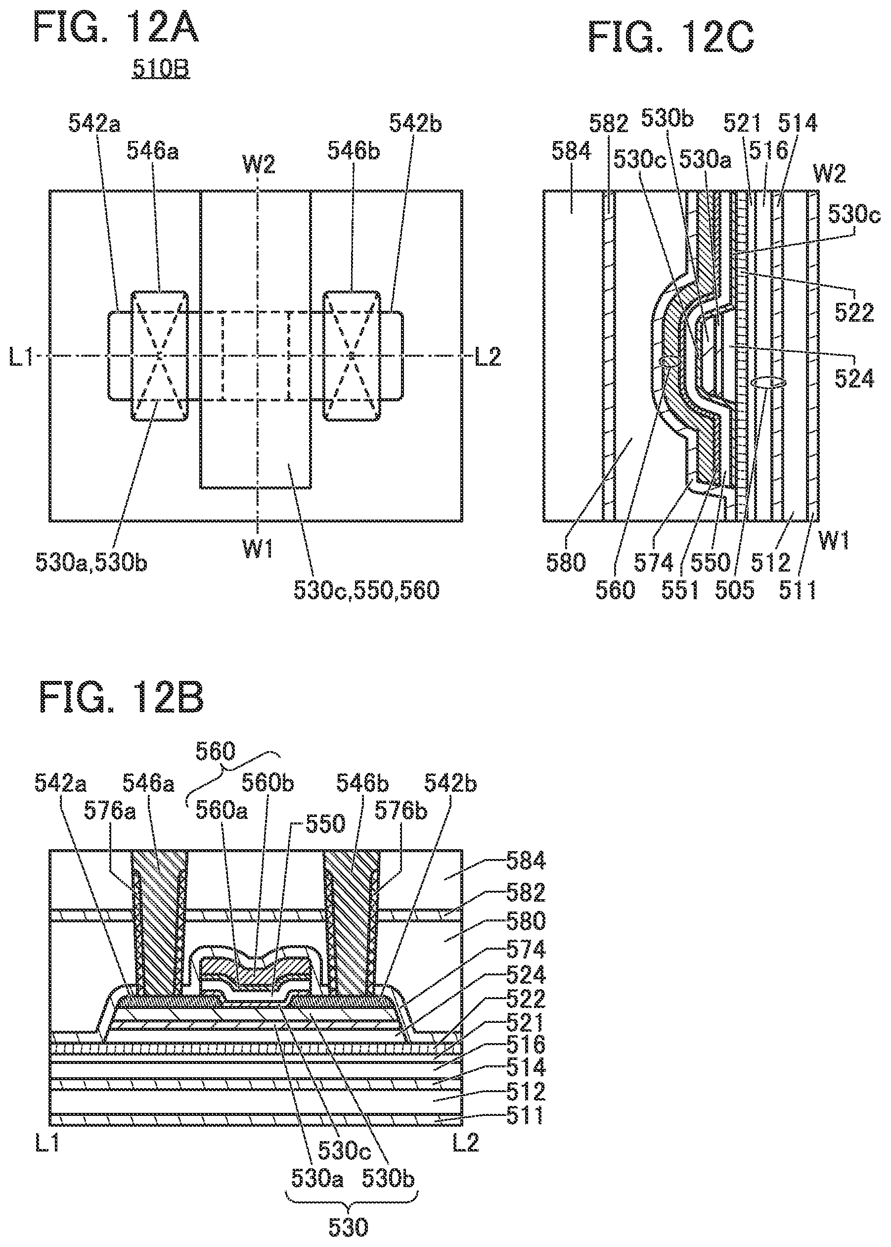 Patent US12107171 Figure 12 – Memory device, semiconductor device, and electronic device
