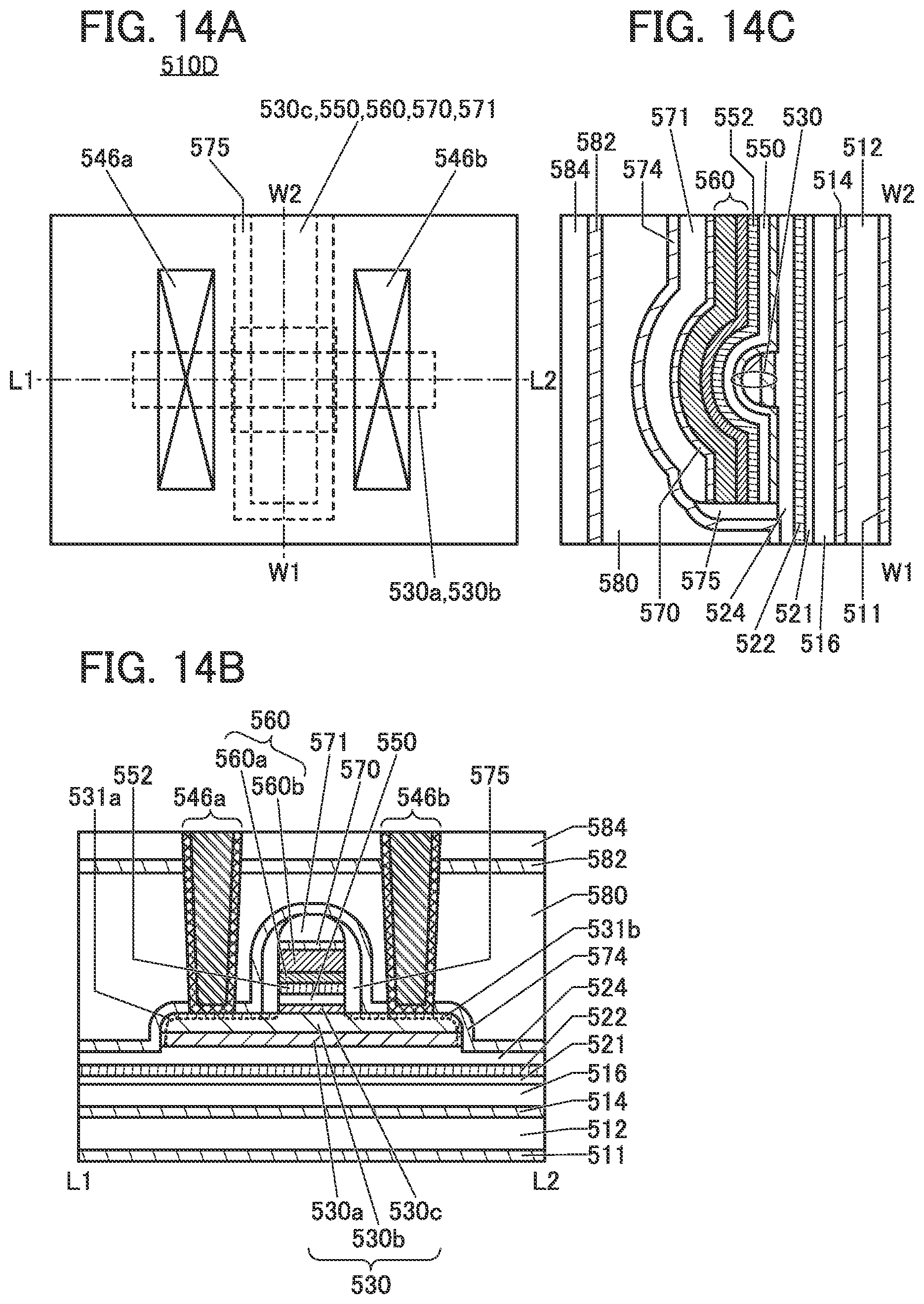 Patent US12107171 Figure 14 – Memory device, semiconductor device, and electronic device