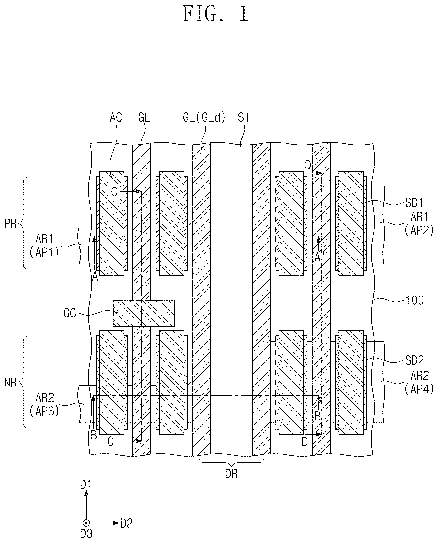 Patent US12107172 Figure 1 – Semiconductor device
