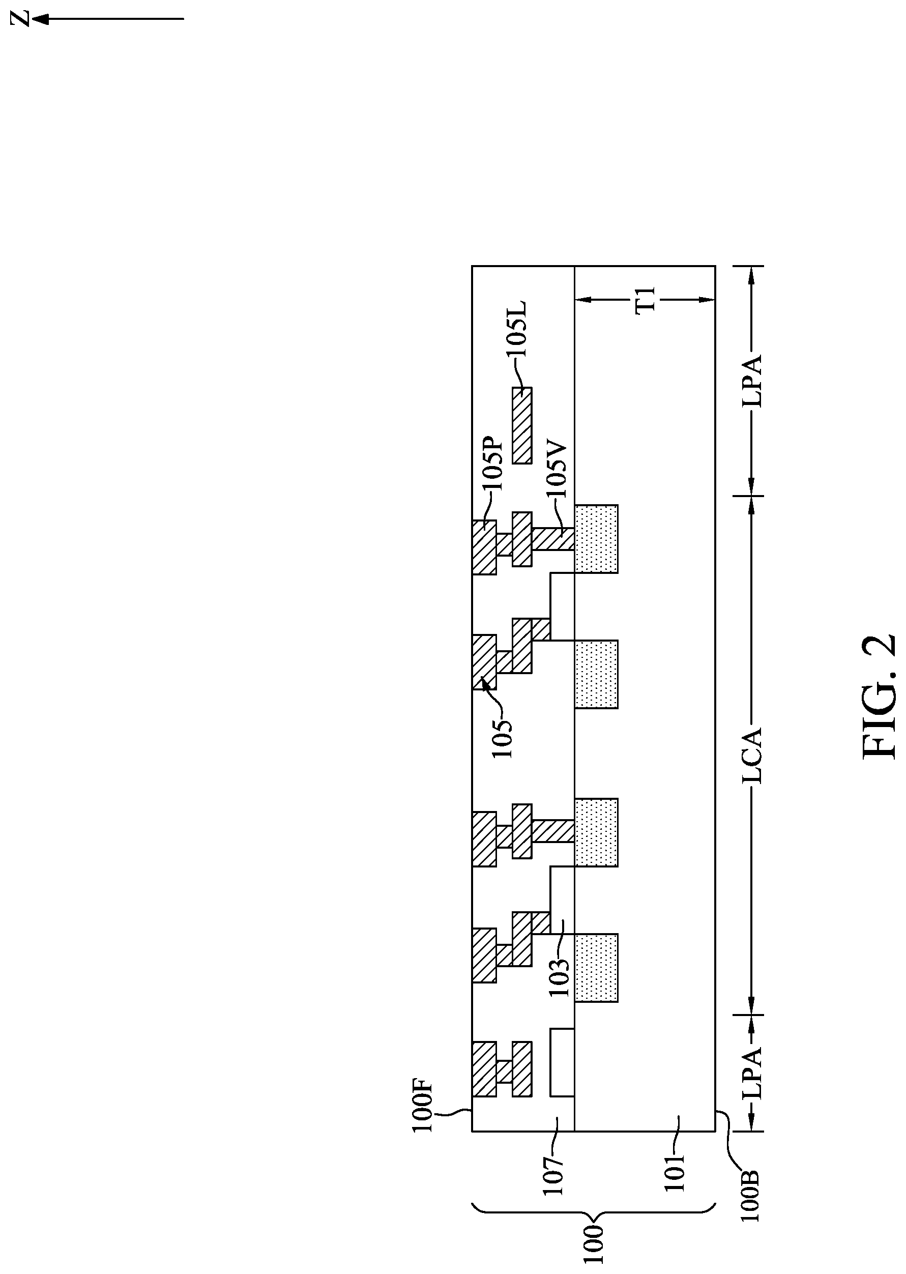 Patent US12107175 Figure 2 – Optical semiconductor device with cascade vias