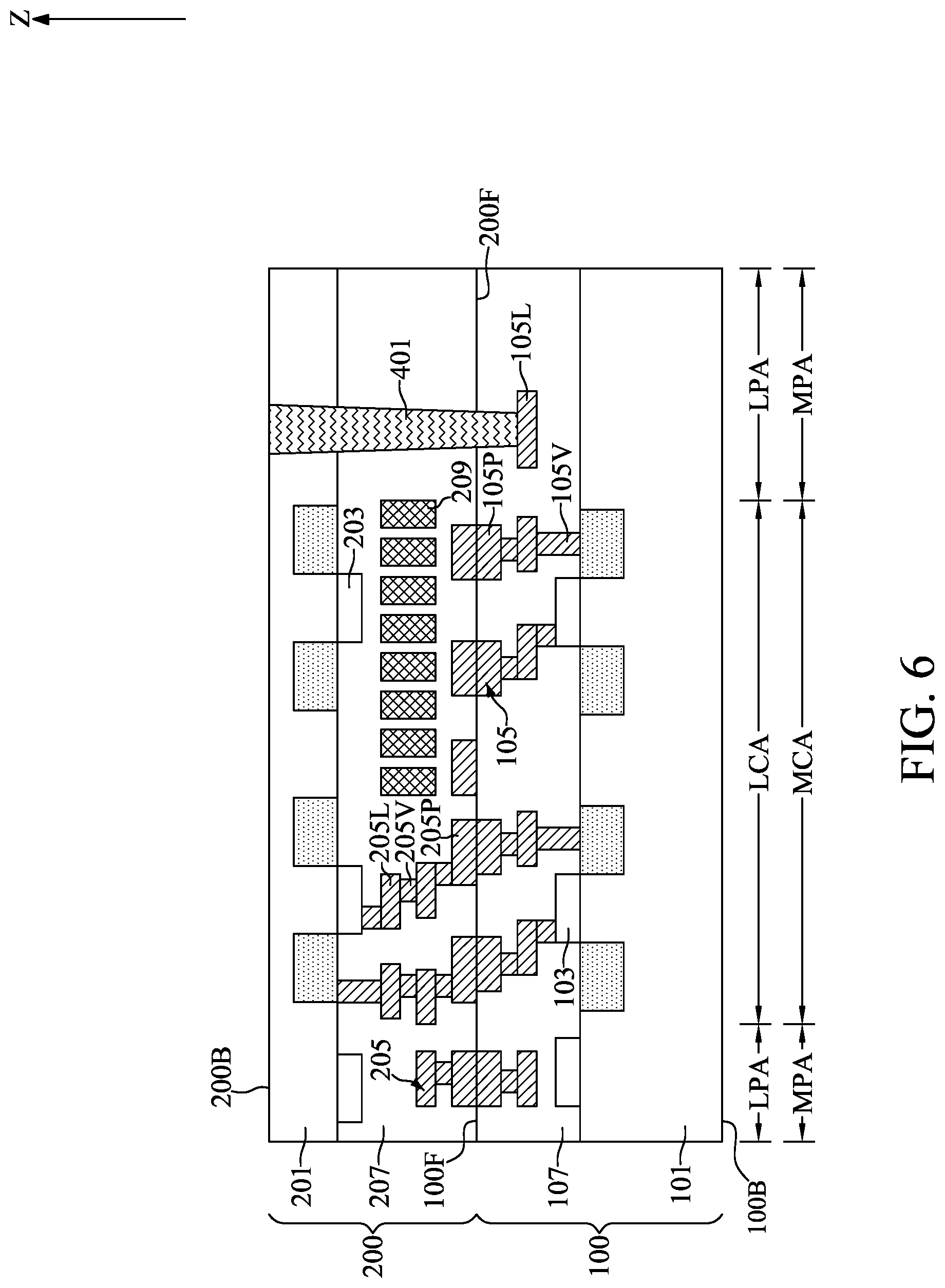 Patent US12107175 Figure 6 – Optical semiconductor device with cascade vias