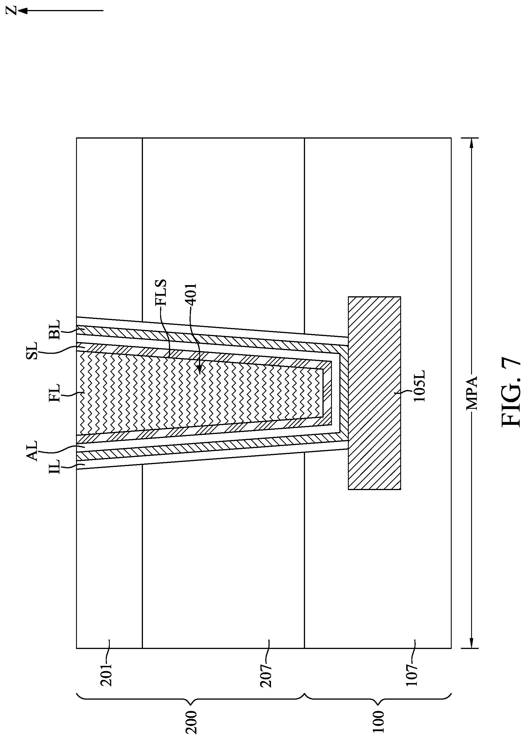 Patent US12107175 Figure 7 – Optical semiconductor device with cascade vias