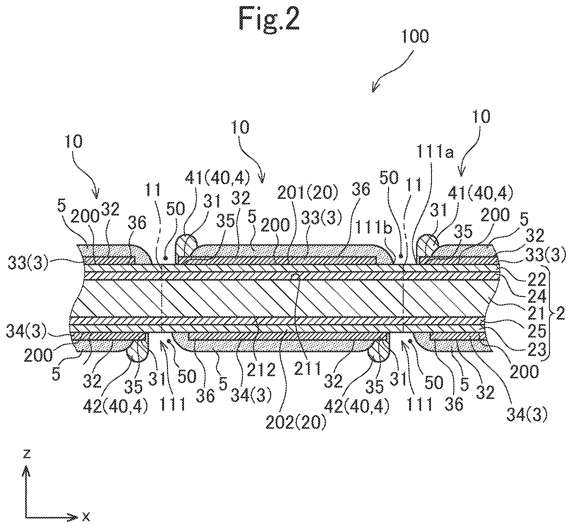 Patent US12107180 Figure 2 – Cell assembly, method for producing cell assembly, solar cell, and method for producing solar cell