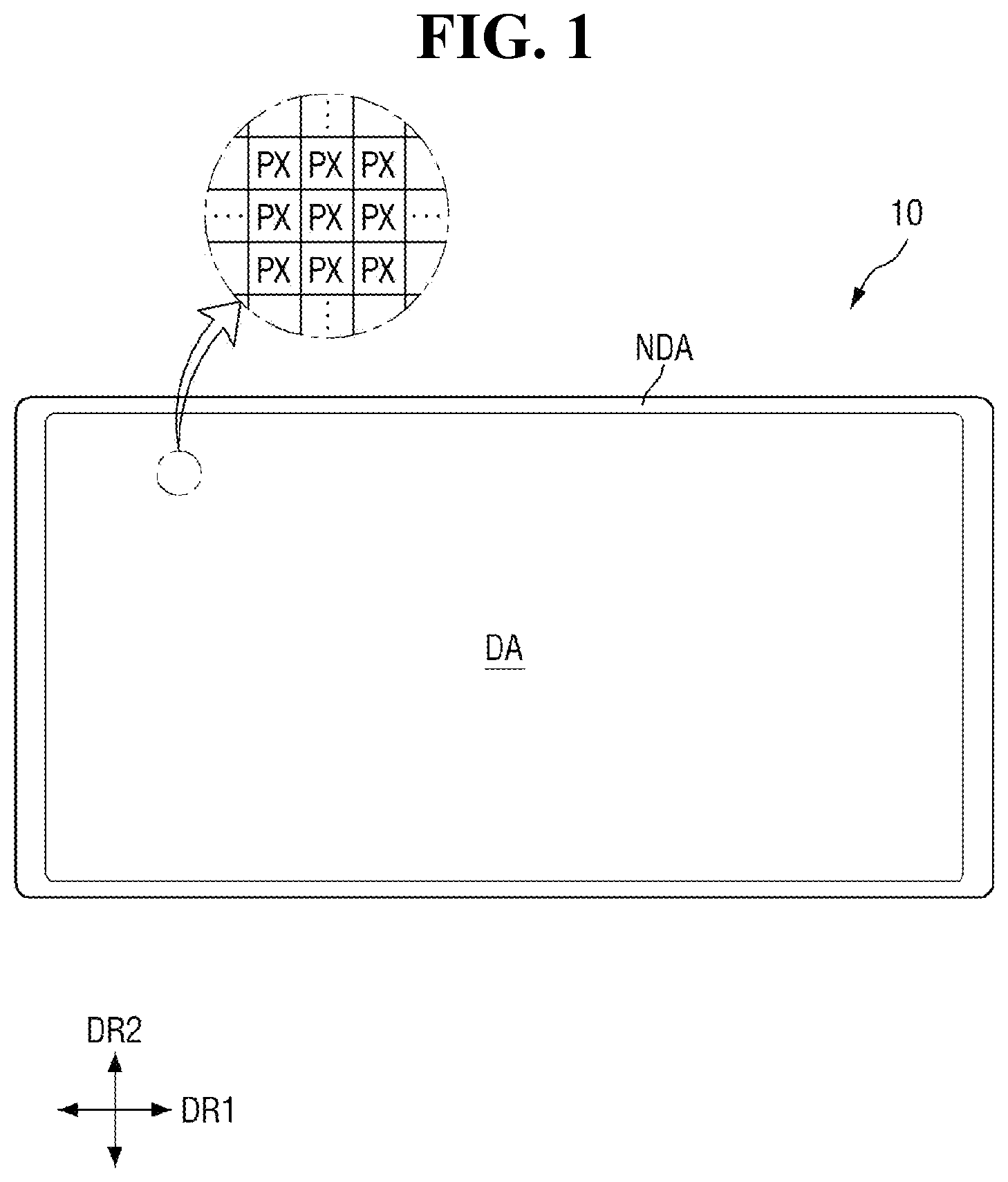 Patent US12107191 Figure 1 – Display device and manufacturing method therefor