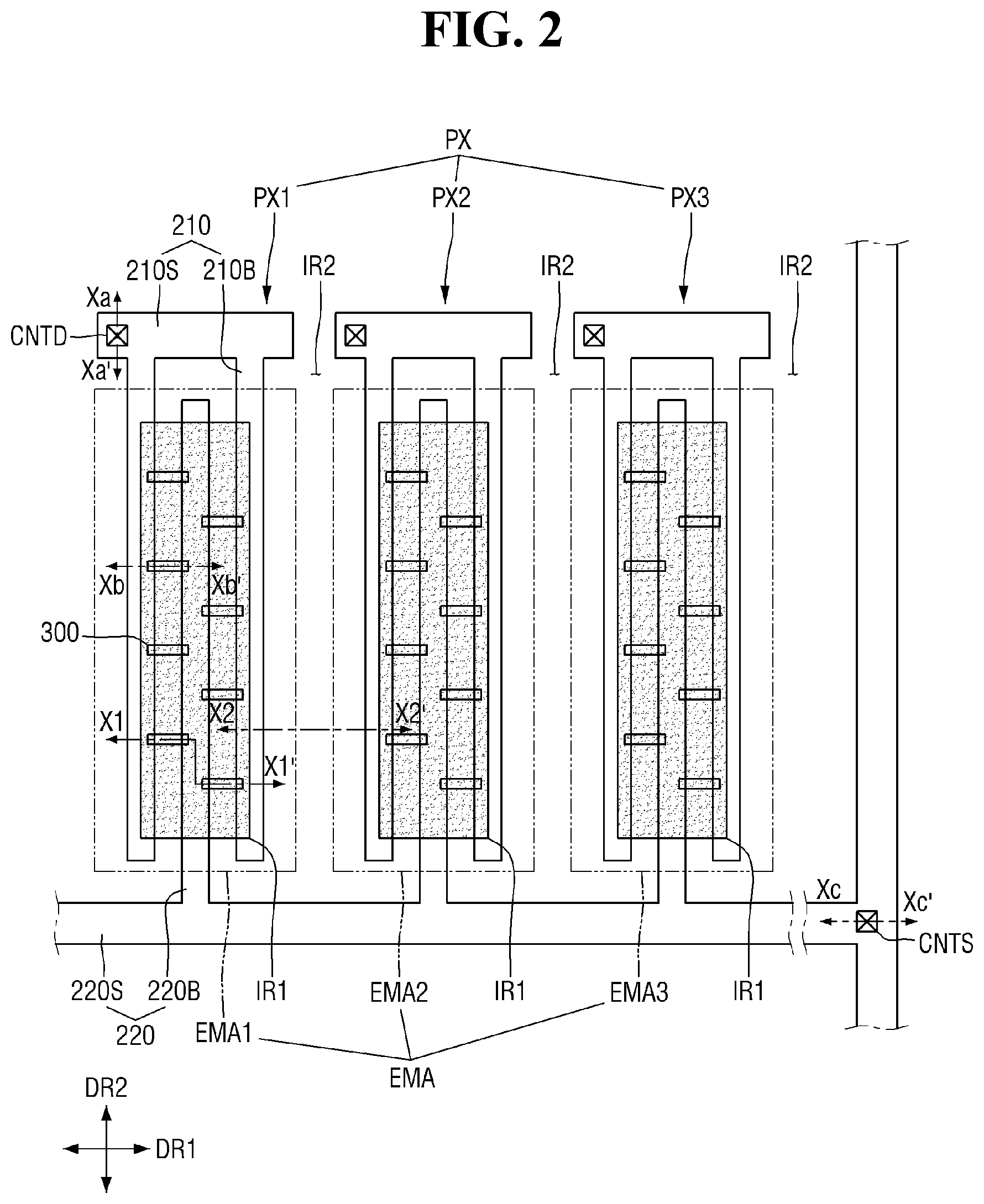 Patent US12107191 Figure 2 – Display device and manufacturing method therefor