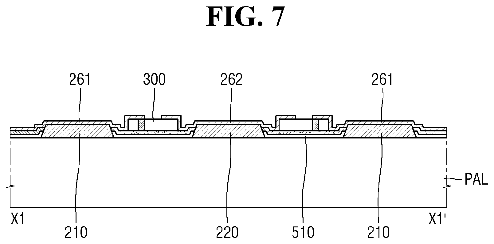 Patent US12107191 Figure 7 – Display device and manufacturing method therefor