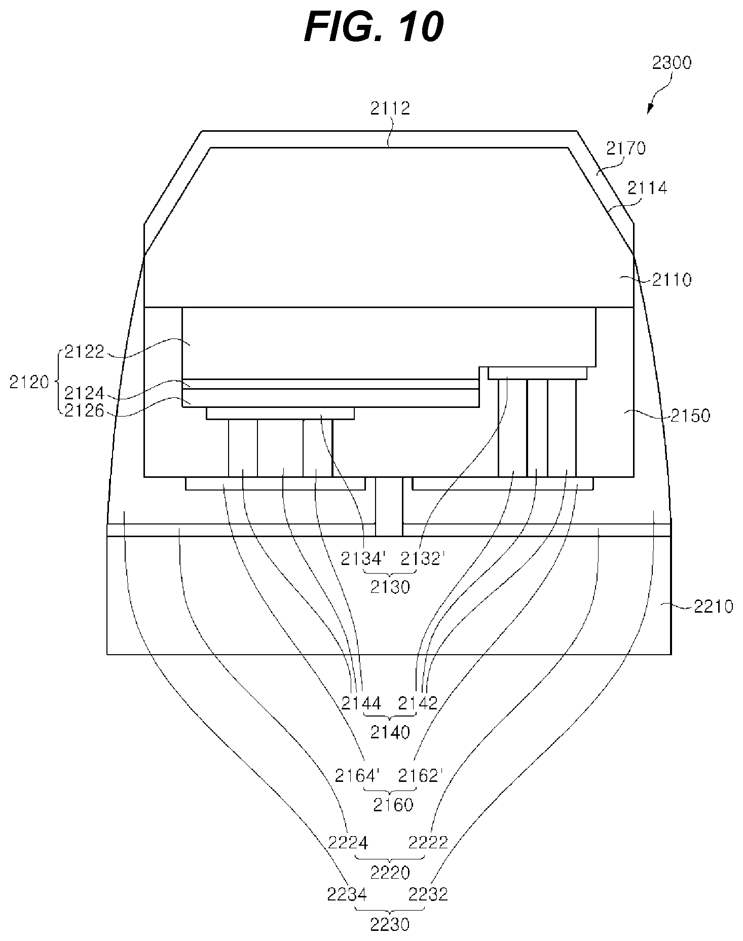 Patent US12107195 Figure 10 – Light emitting diode package and method of manufacturing the same