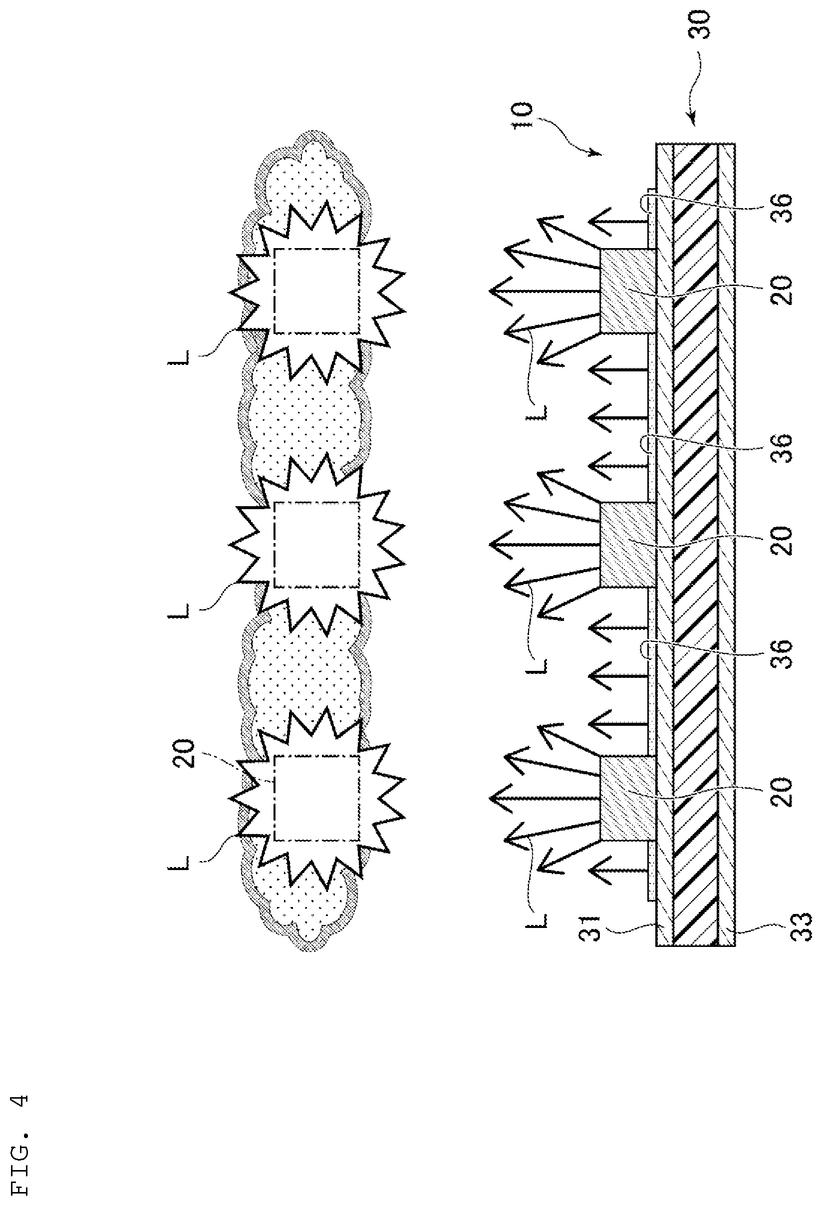 Patent US12107196 Figure 11 – Phosphor substrate, light emitting substrate, and lighting device