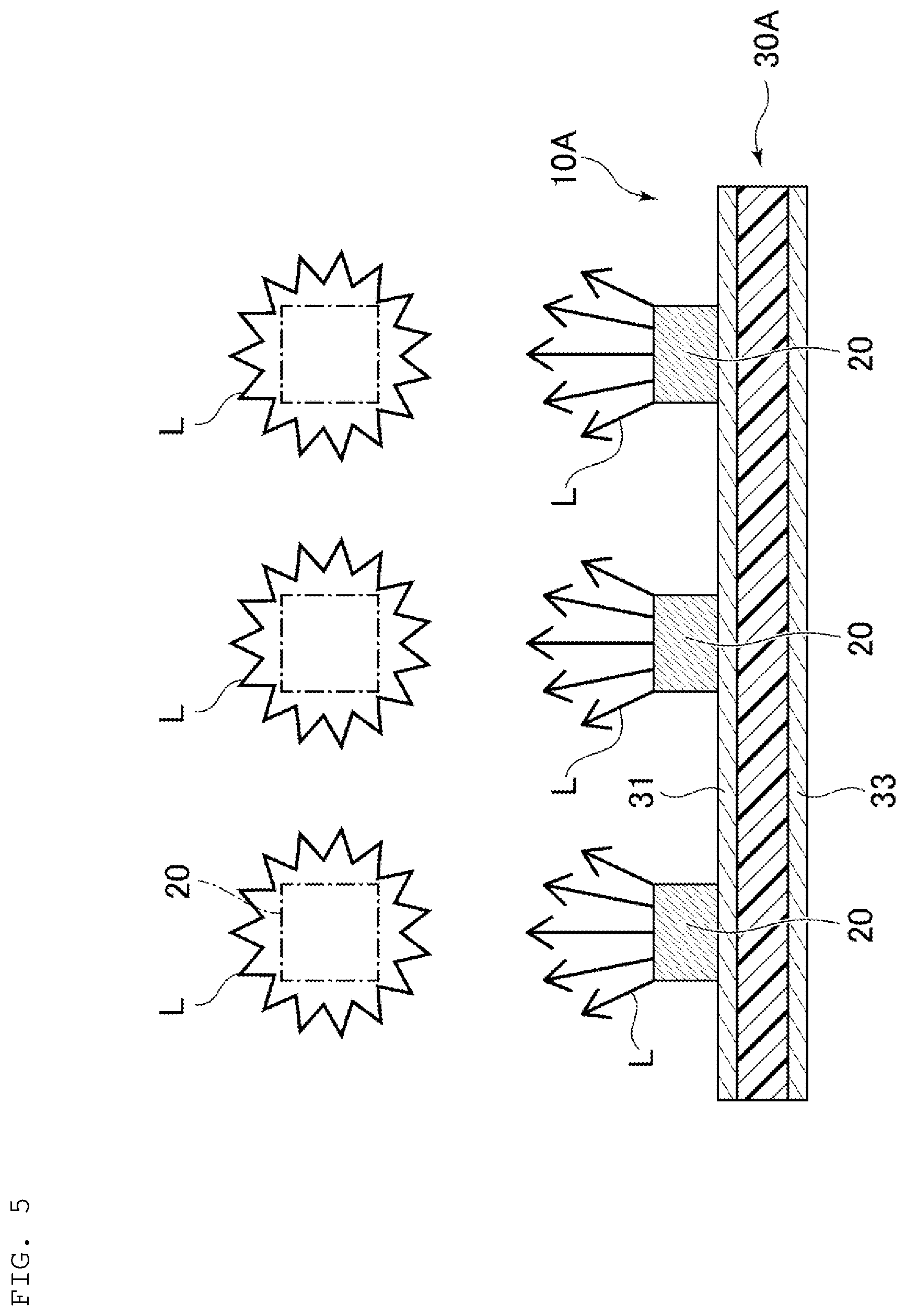 Patent US12107196 Figure 12 – Phosphor substrate, light emitting substrate, and lighting device