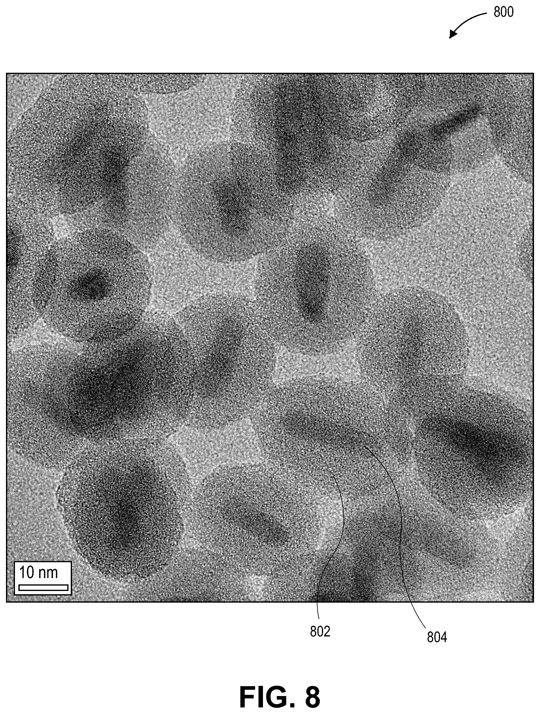 Patent US12107197 Figure 8 – Method for forming a composite having semiconductor structures including a nanocrystalline core and shell embedded in a matrix