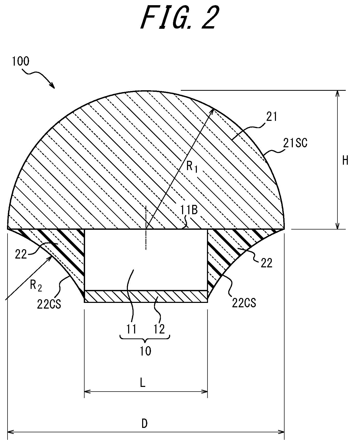 Patent US12107199 Figure 2 – Light-emitting element lamp and method for manufacturing the same