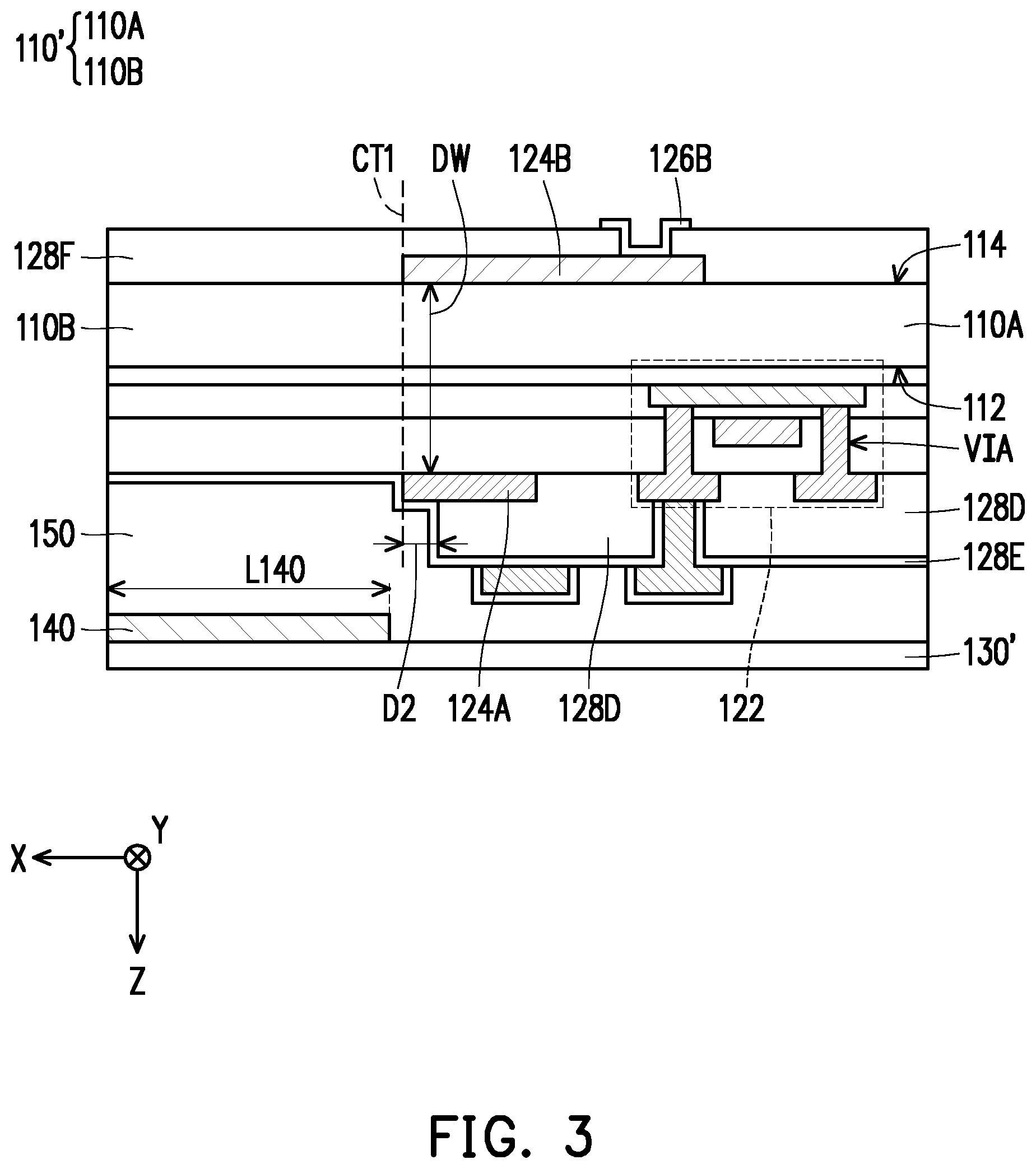 Patent US12107202 Figure 3 – Electronic device and manufacturing method thereof