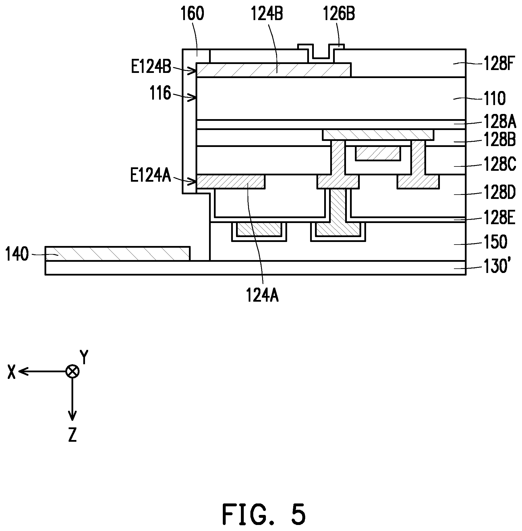 Patent US12107202 Figure 5 – Electronic device and manufacturing method thereof