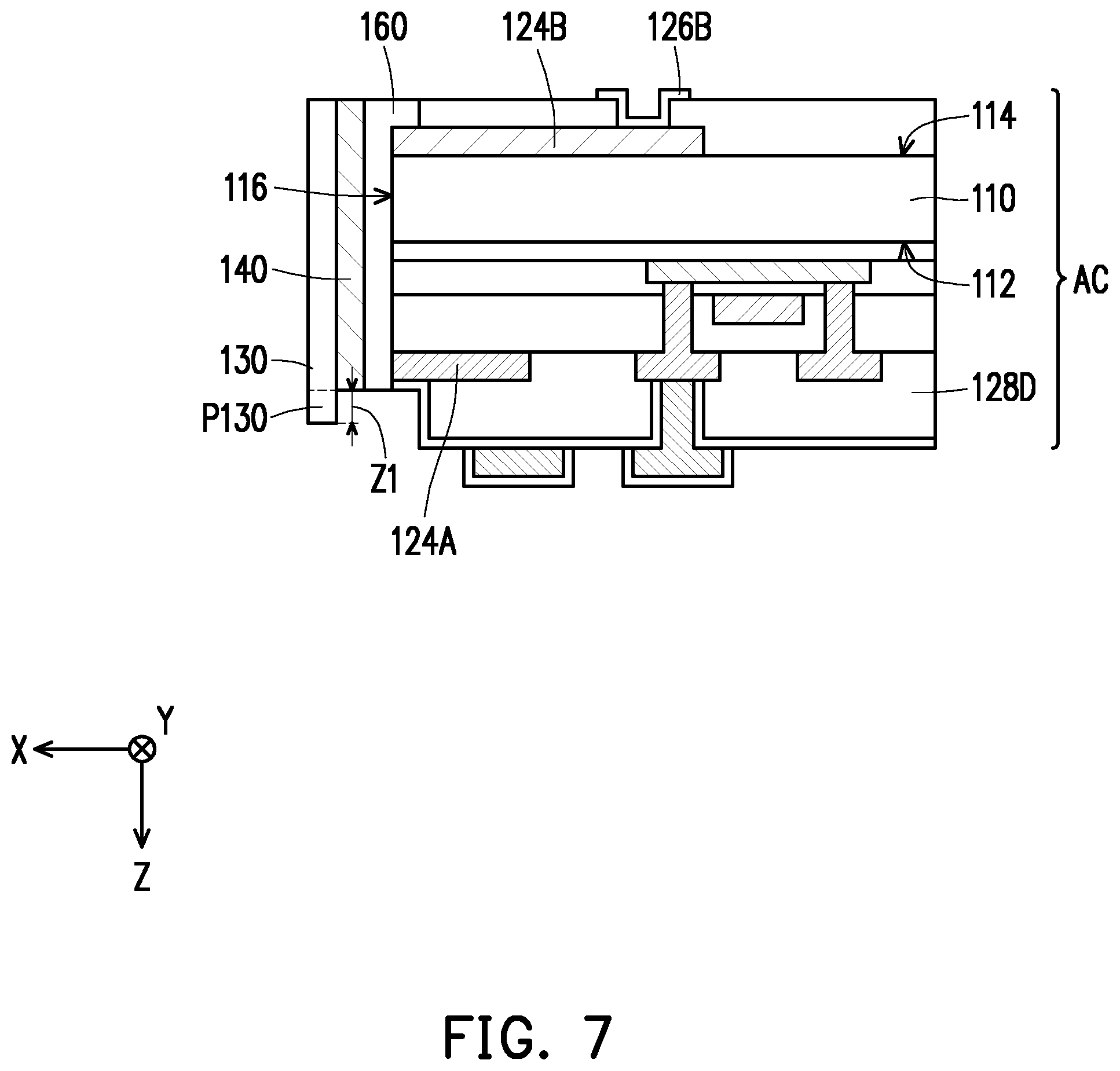 Patent US12107202 Figure 7 – Electronic device and manufacturing method thereof