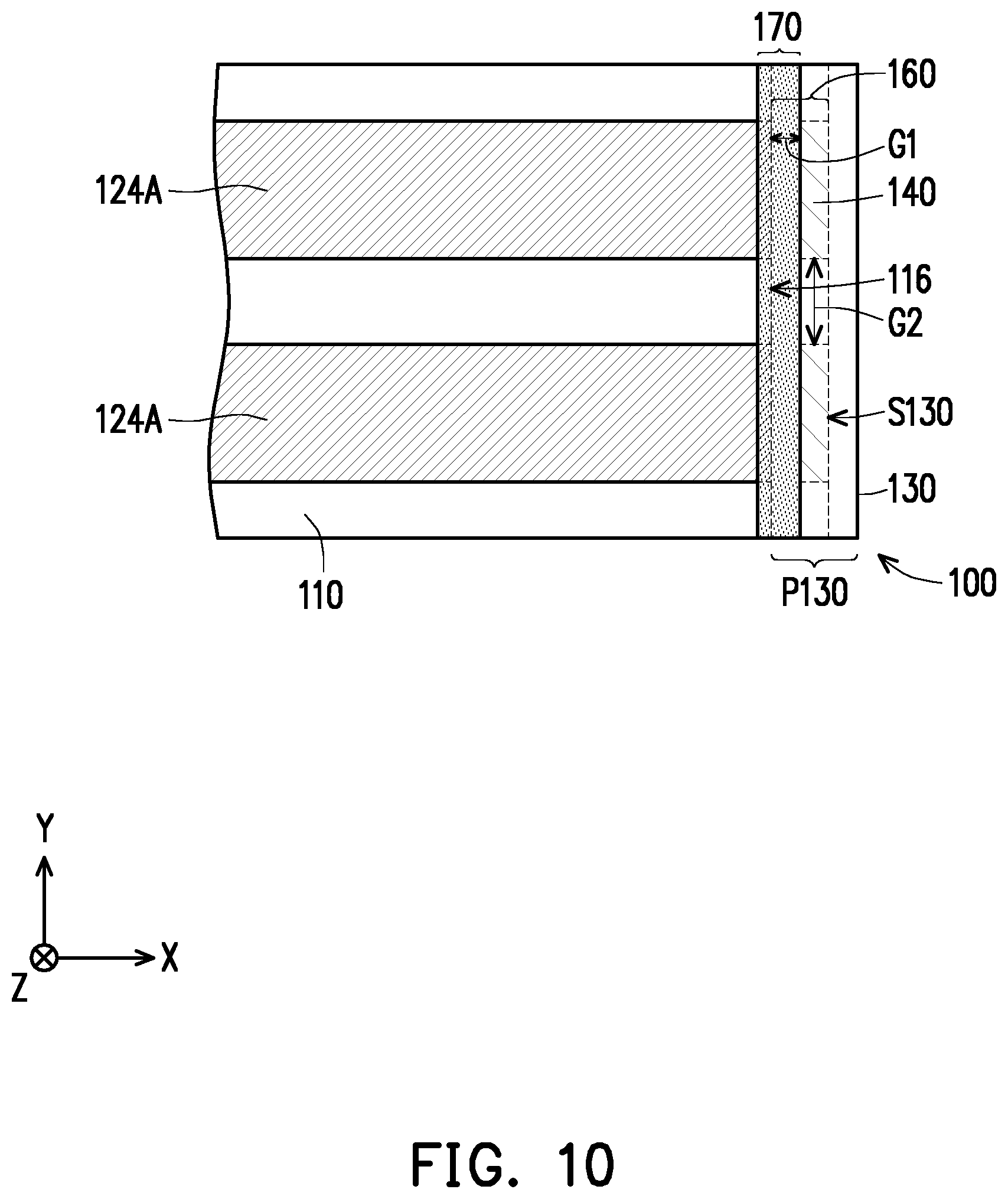 Patent US12107202 Figure 10 – Electronic device and manufacturing method thereof