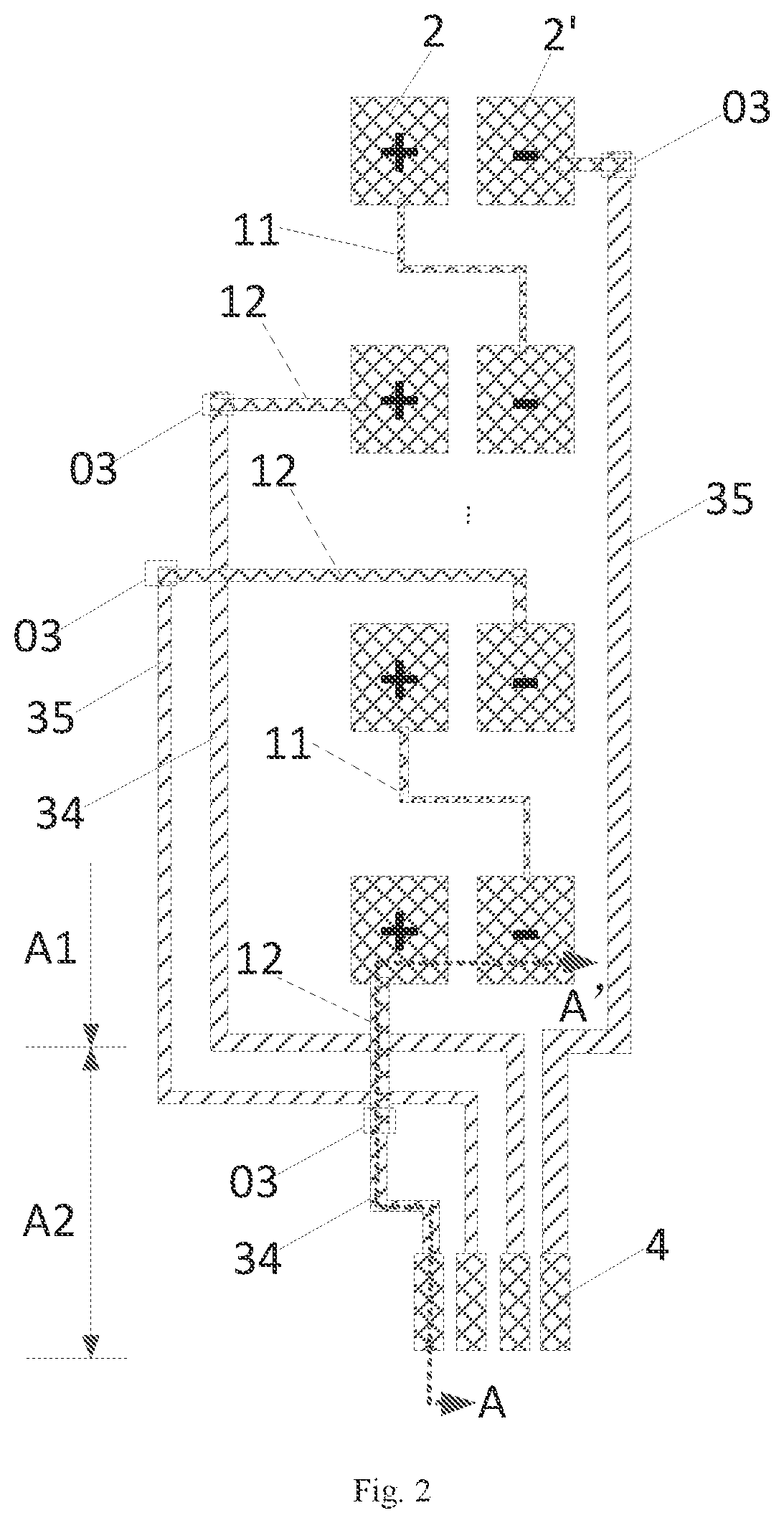 Patent US12107203 Figure 2 – Light-emitting substrate and display device