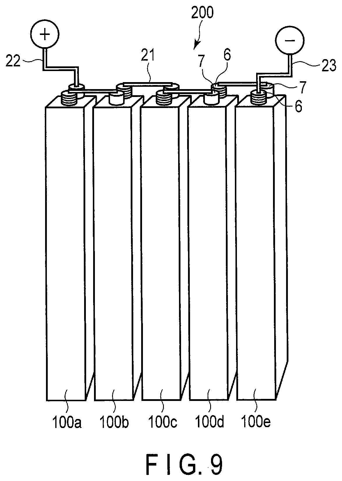 Patent US12107209 Figure 5 – Electrode group, secondary battery, battery pack, and vehicle