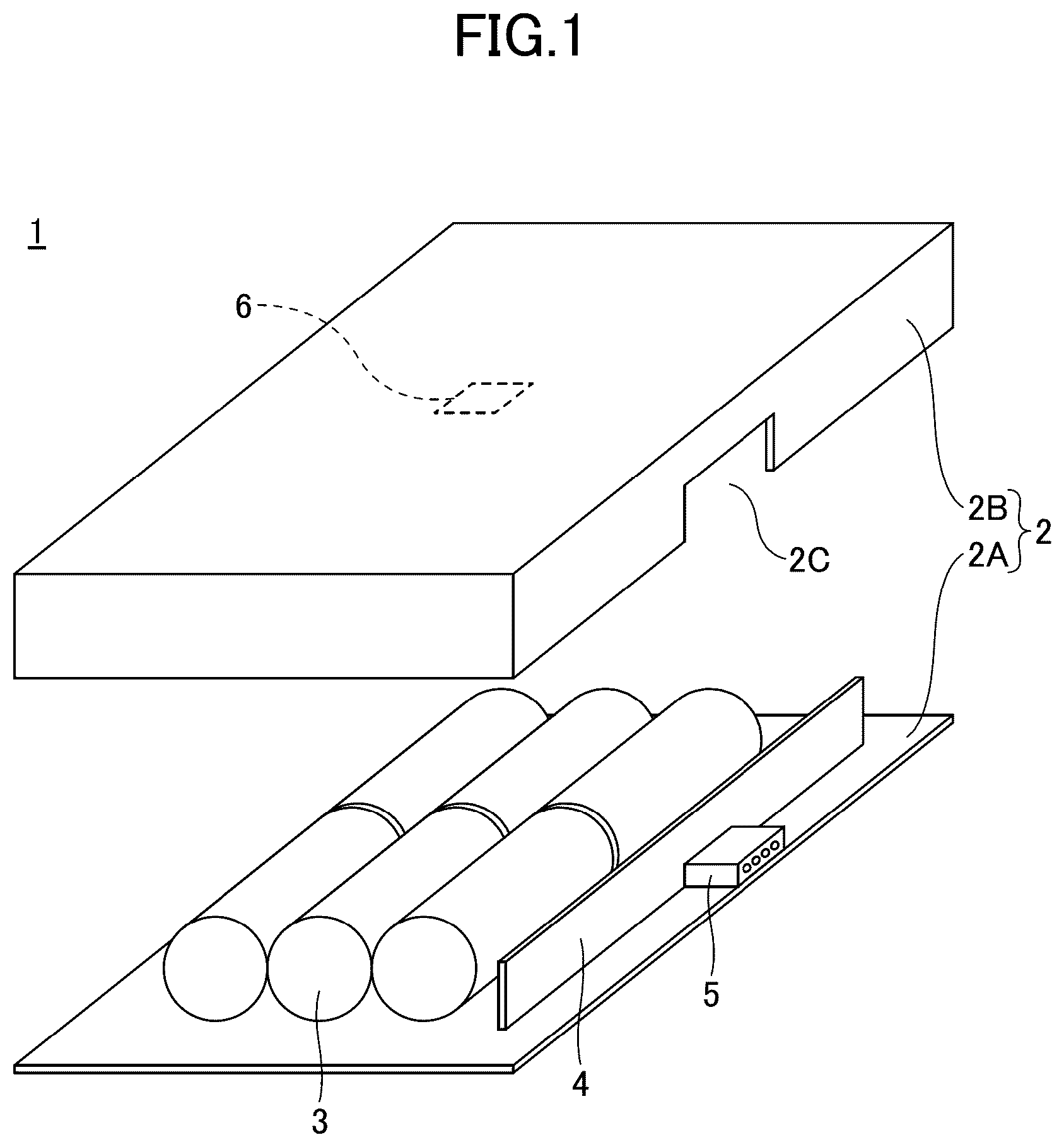 Patent US12107243 Figure 1 – Battery pack