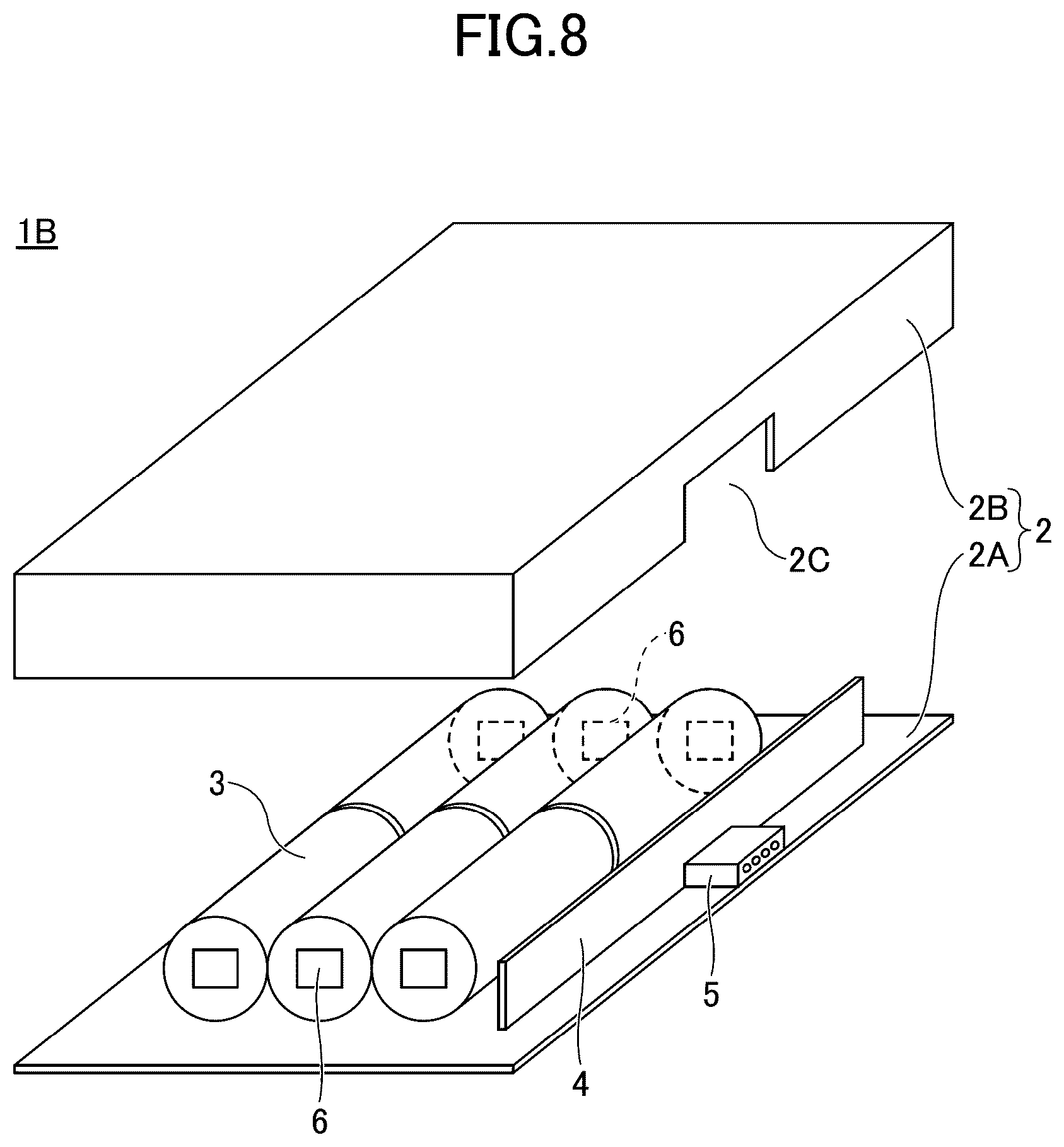 Patent US12107243 Figure 6 – Battery pack