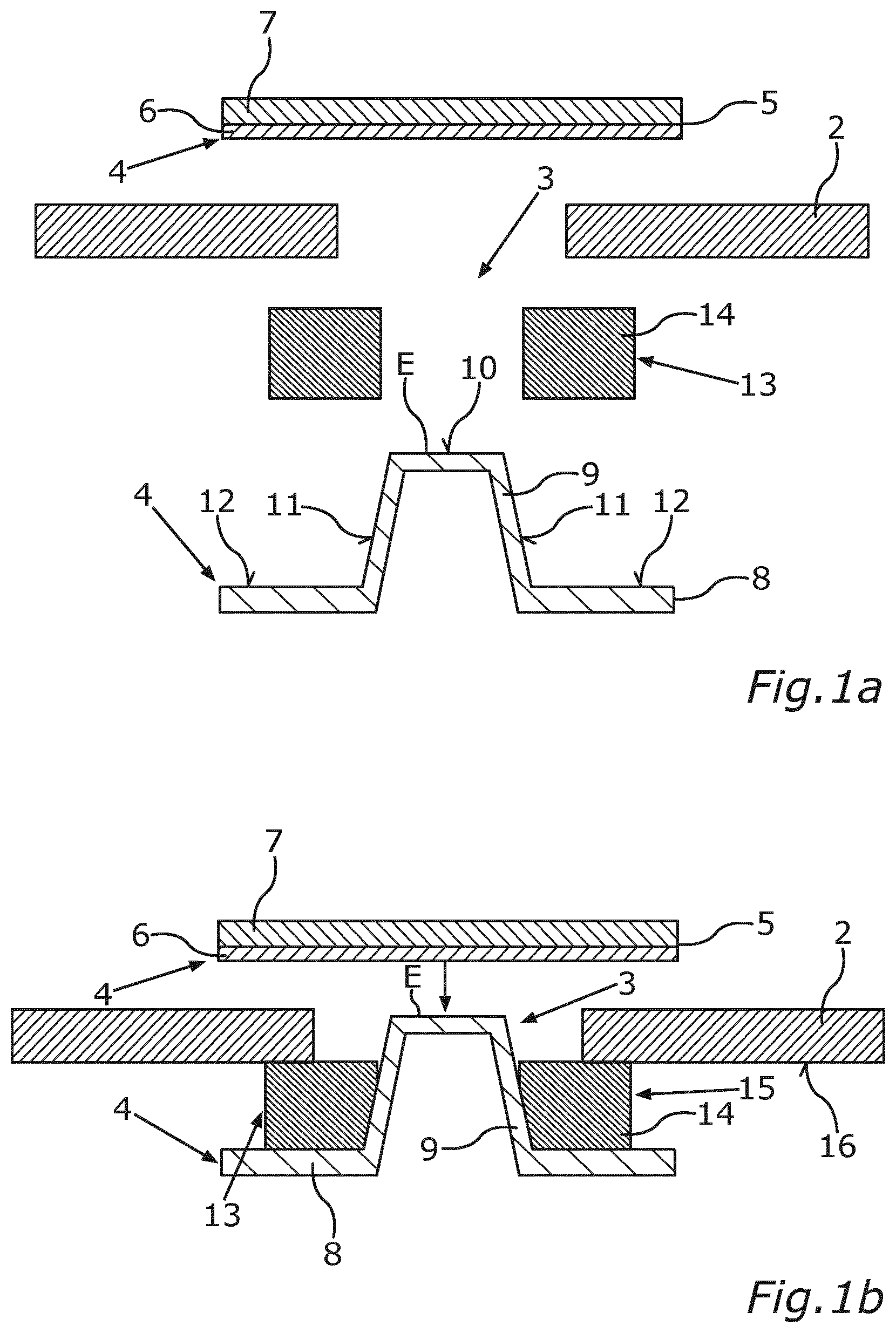 Patent US12107281 Figure 1 – Method for producing a cover assembly for a cell housing of a prismatic battery cell having a sealing element, and battery cell