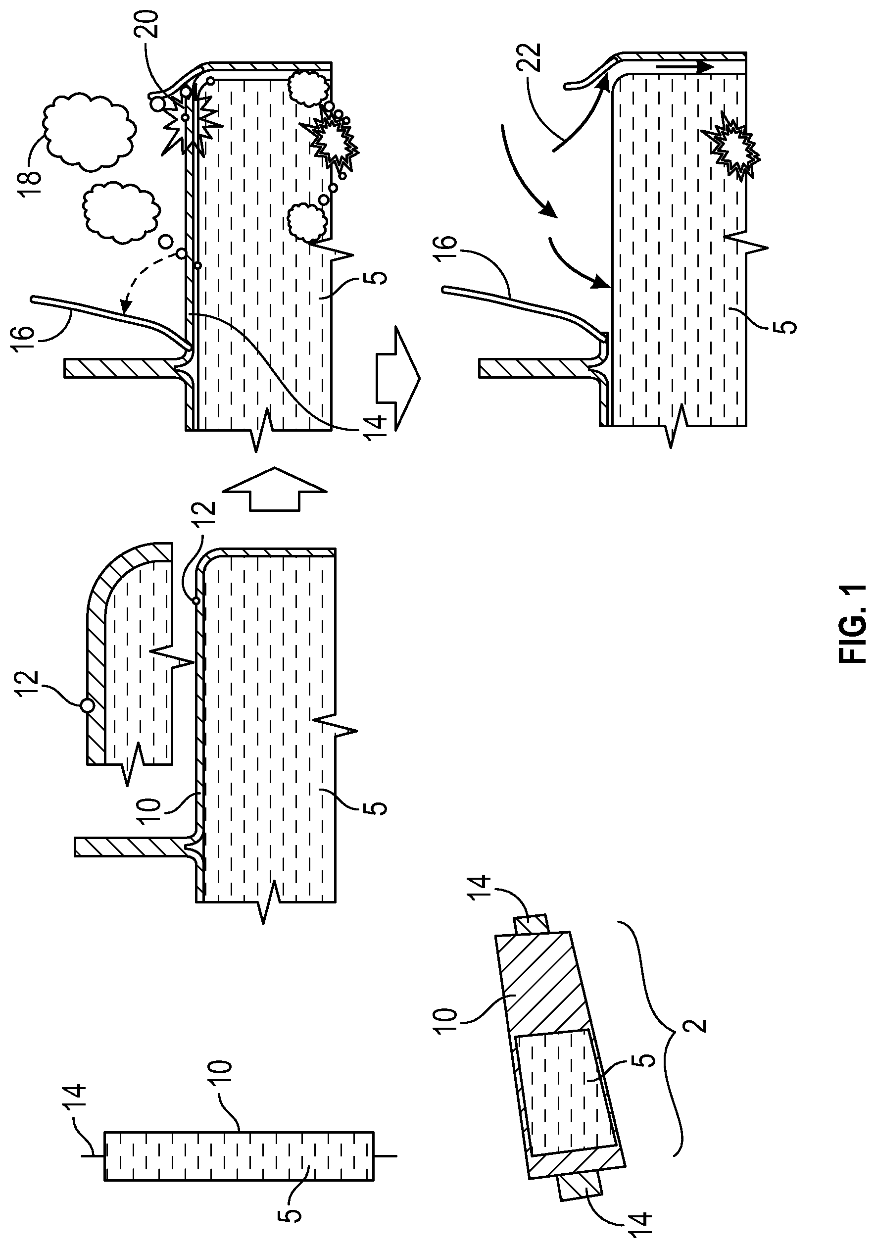 Patent US12107285 Figure 1 – Systems and methods for responding to thermal excursions in a battery
