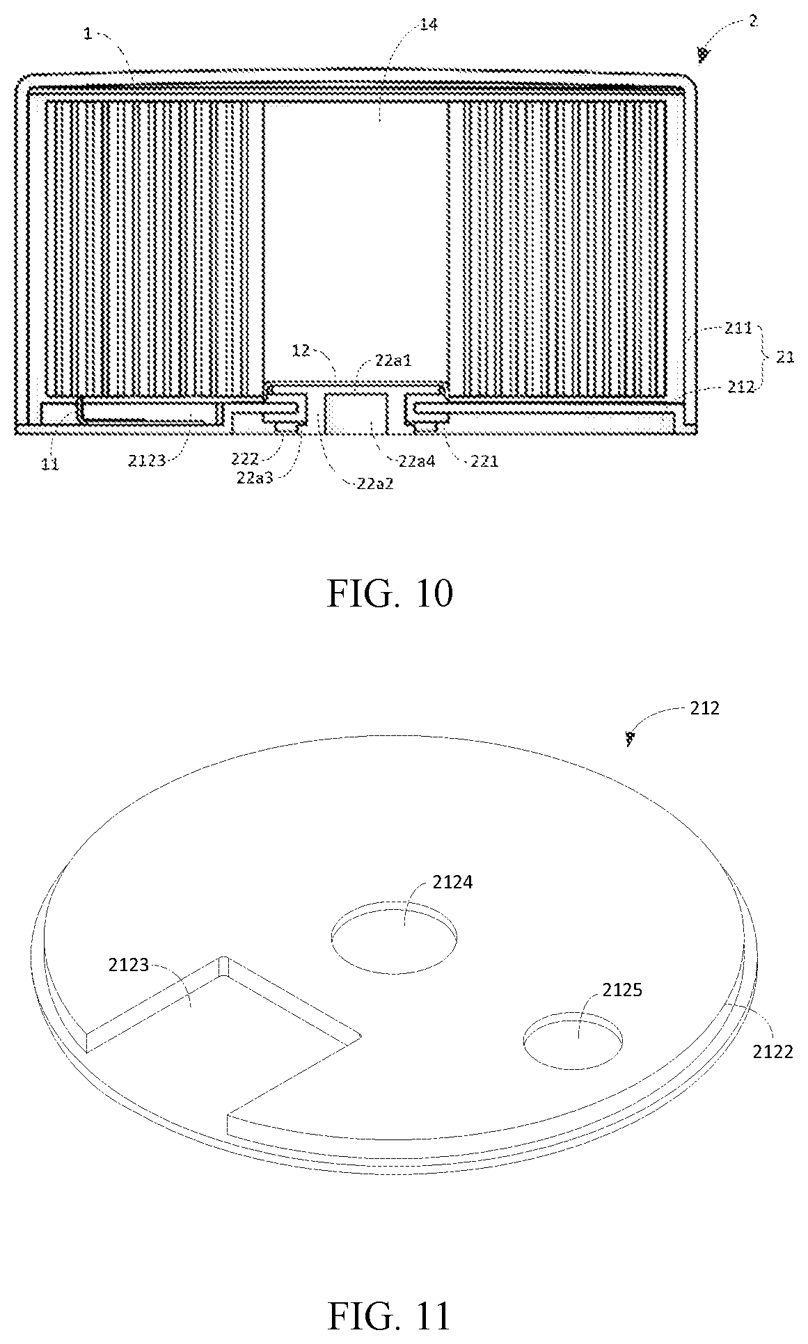 Patent US12107286 Figure 6 – Housing assembly of button cell, button cell and electronic product