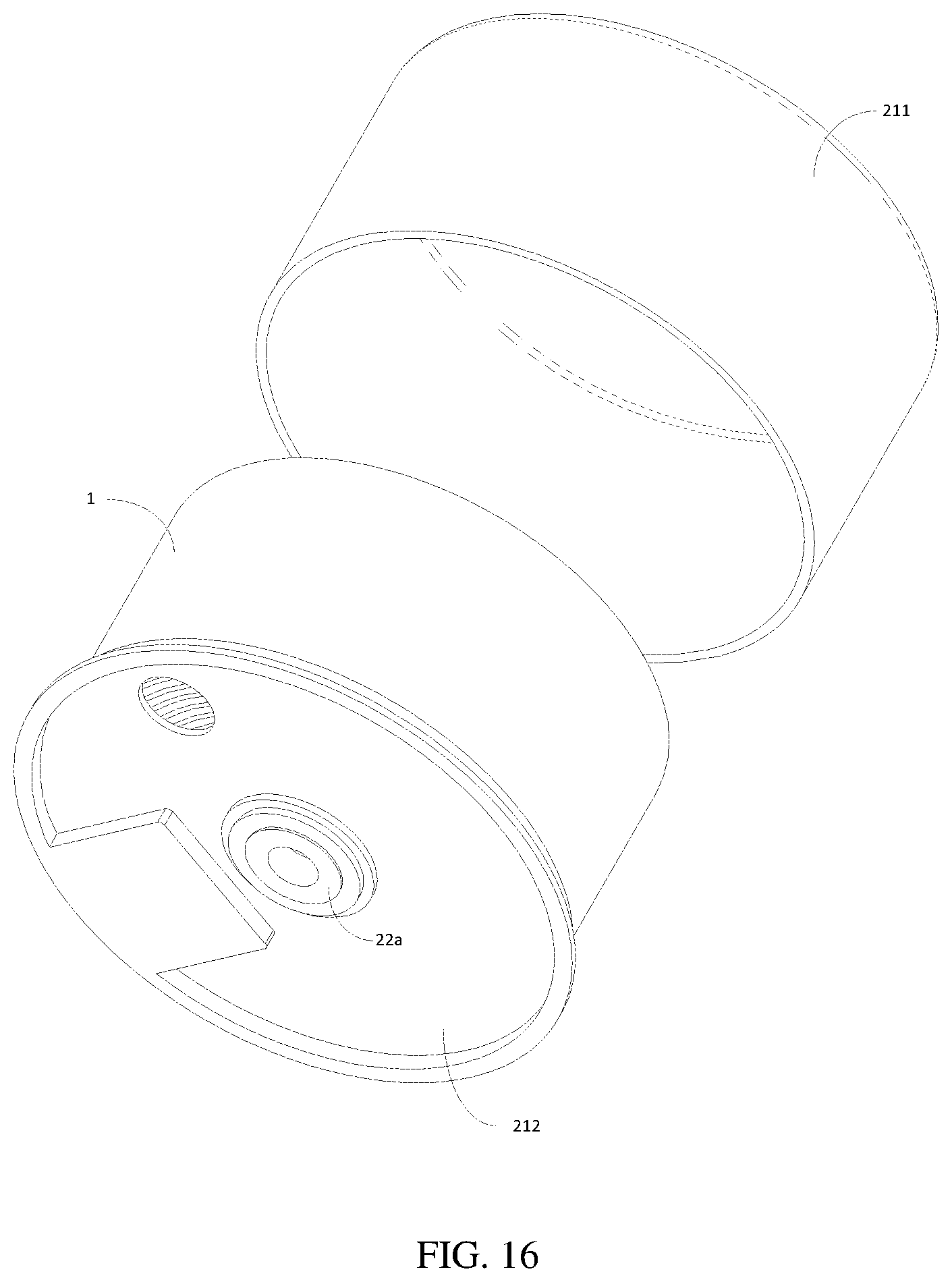 Patent US12107286 Figure 9 – Housing assembly of button cell, button cell and electronic product