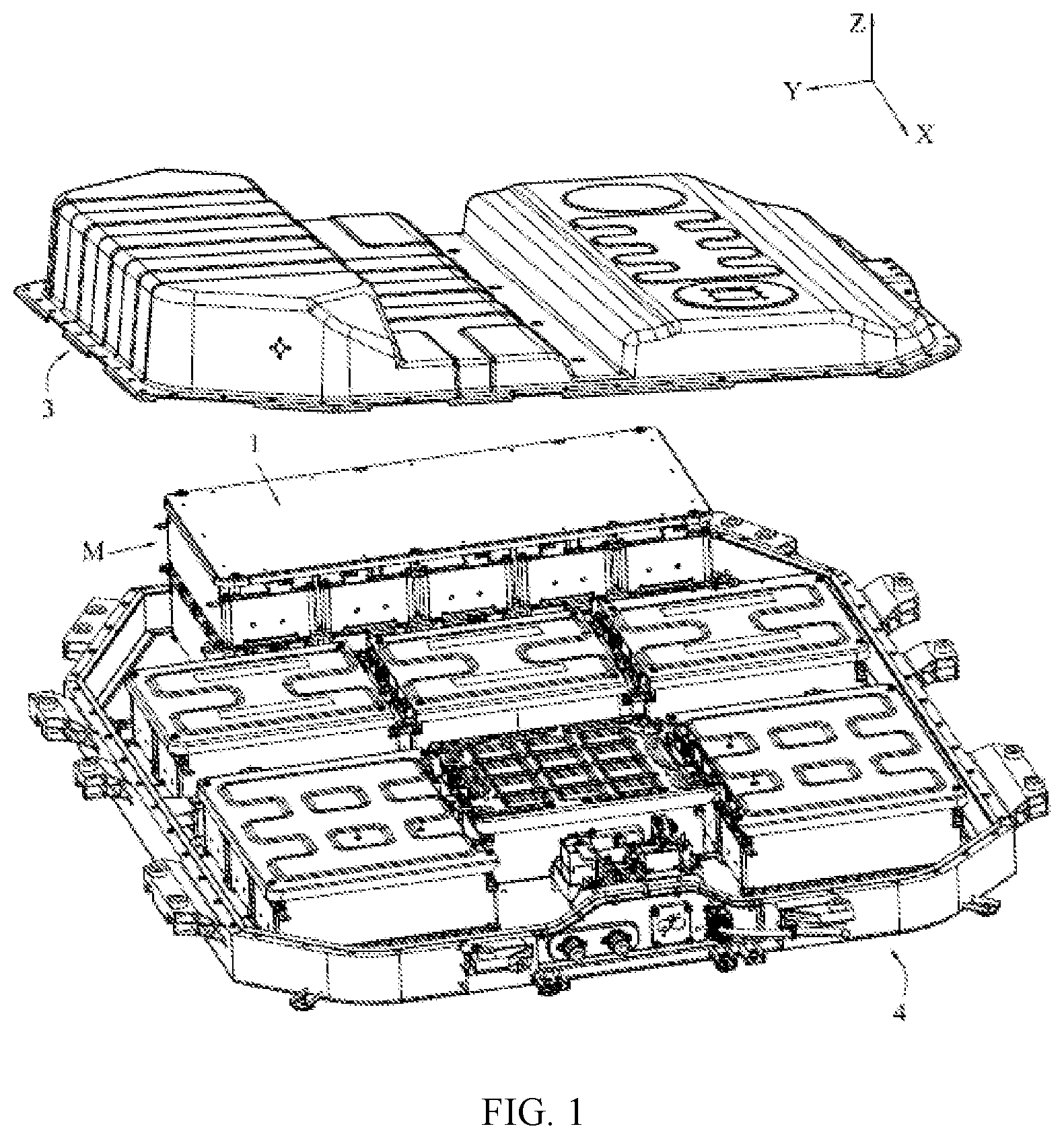 Patent US12107288 — Fireproof component, battery pack, and device using battery as power supply — Figure 1