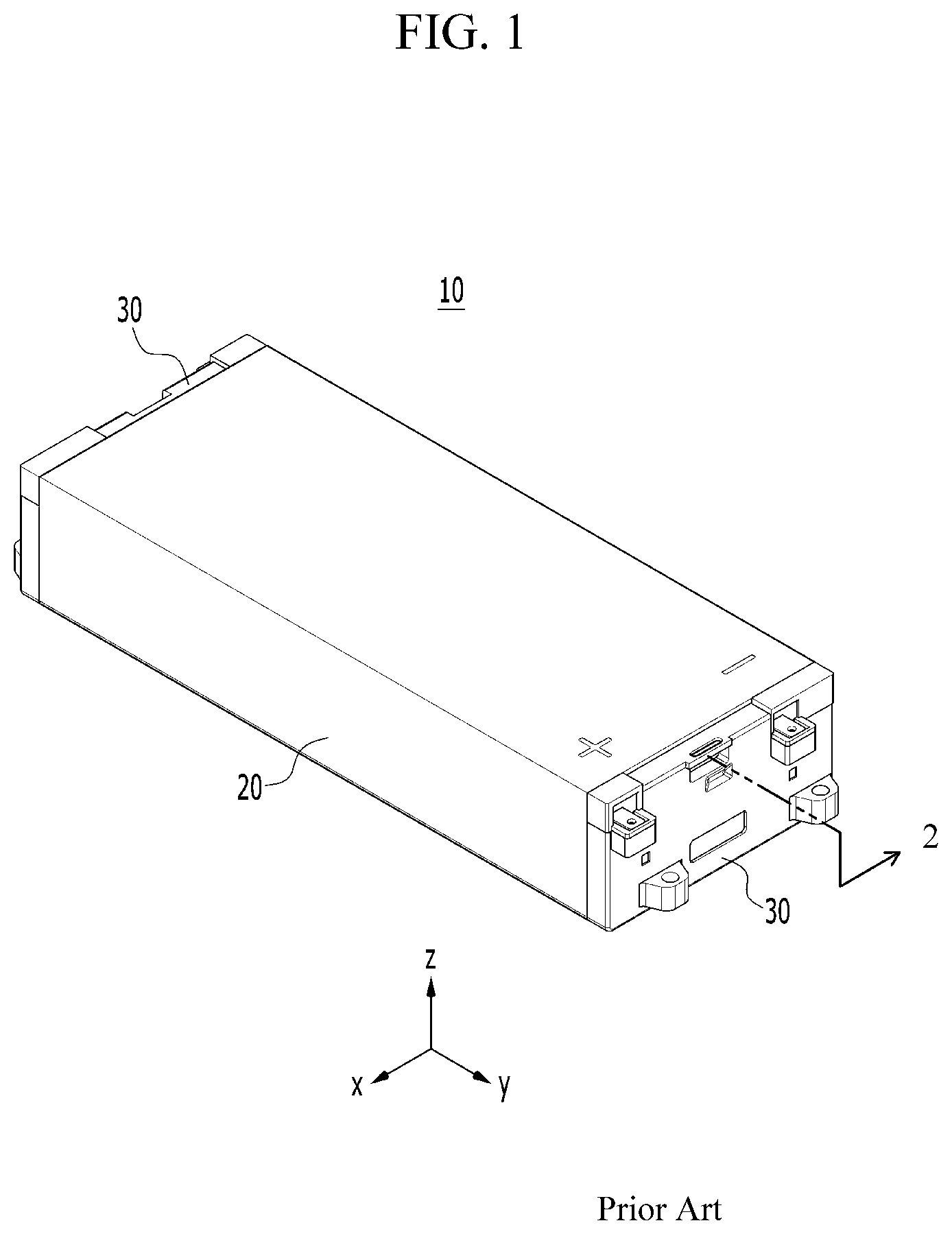 Patent US12107289 Figure 1 – Battery module and battery pack including the same
