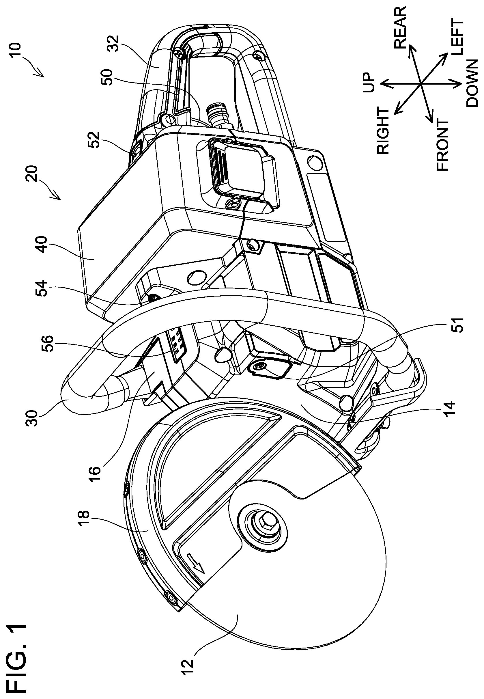 Patent US12107290 Figure 1 – Electronic apparatus