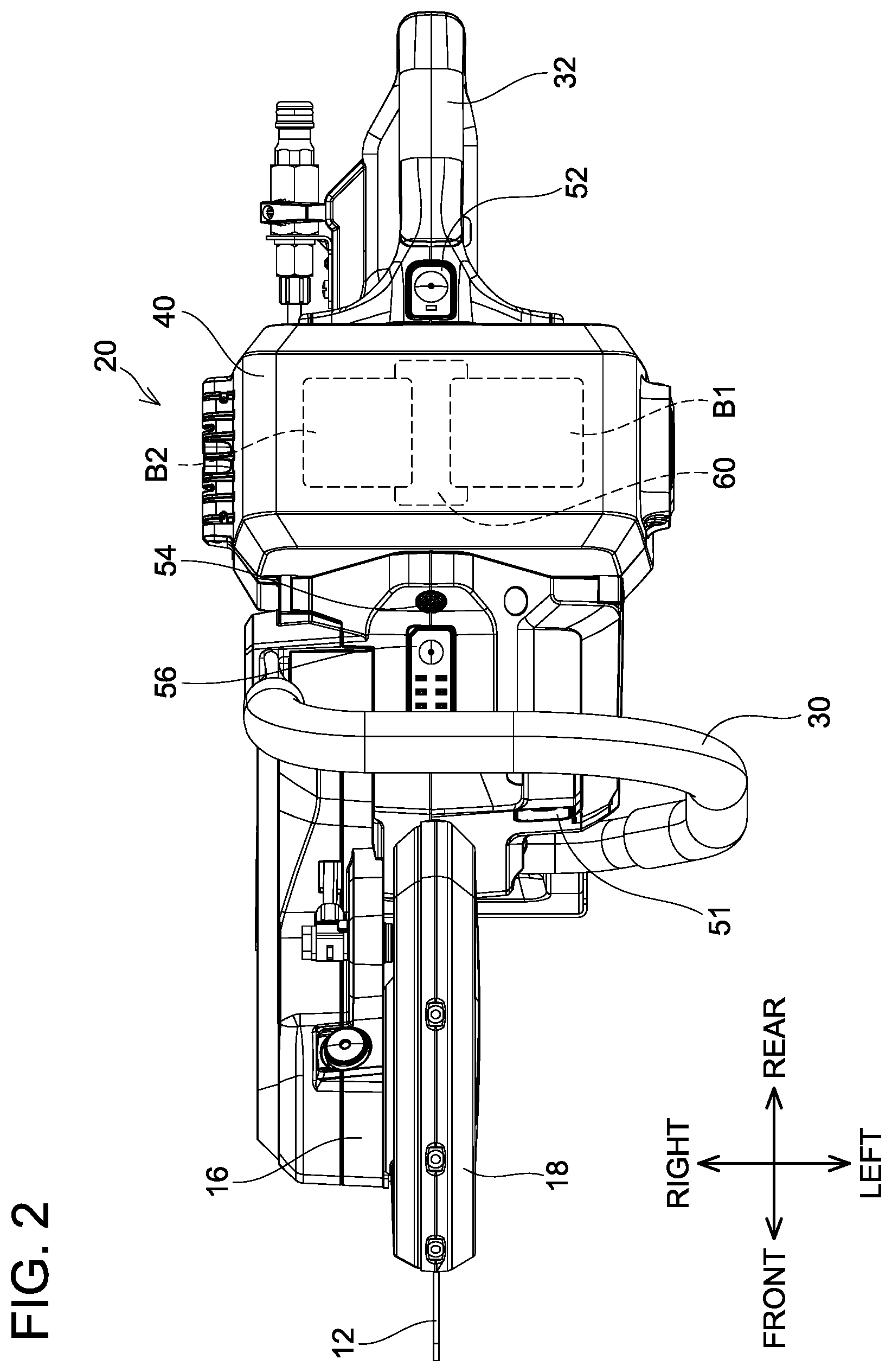 Patent US12107290 Figure 2 – Electronic apparatus