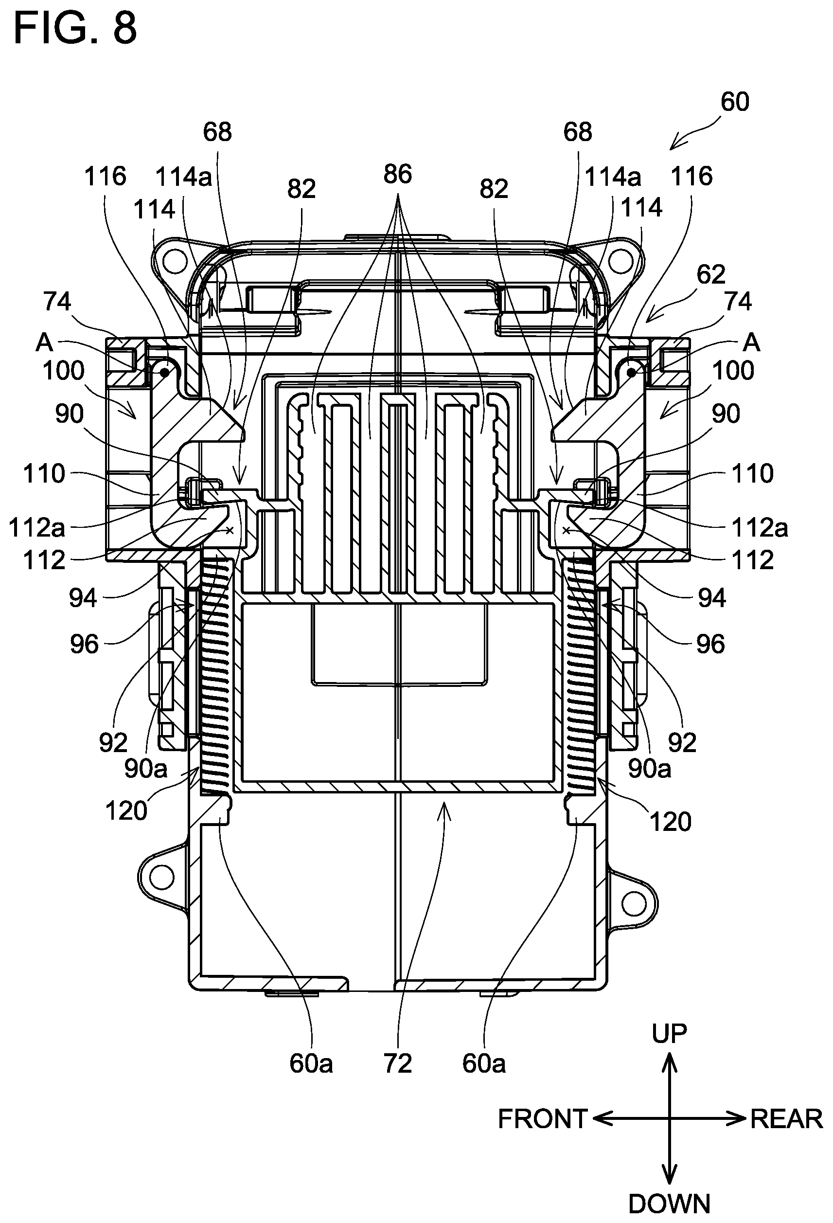Patent US12107290 Figure 8 – Electronic apparatus