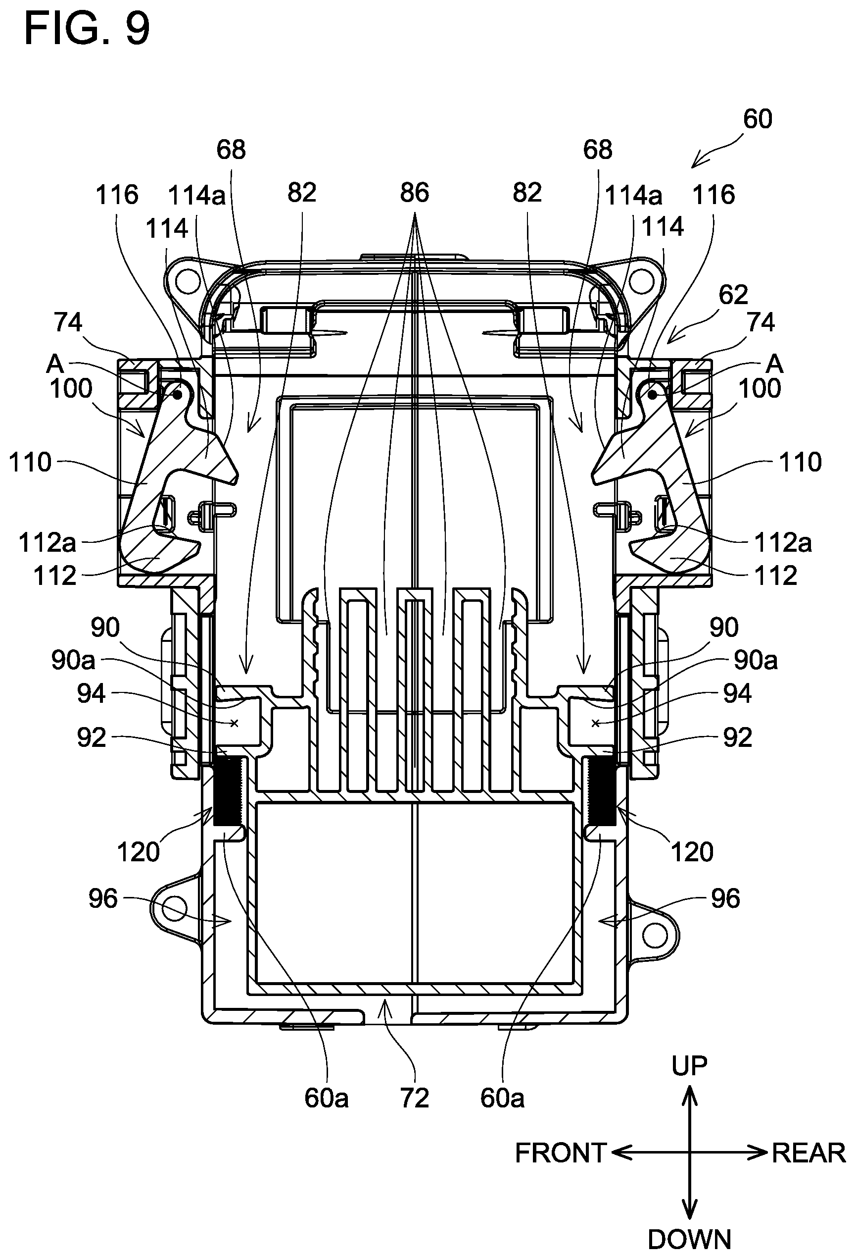 Patent US12107290 Figure 9 – Electronic apparatus