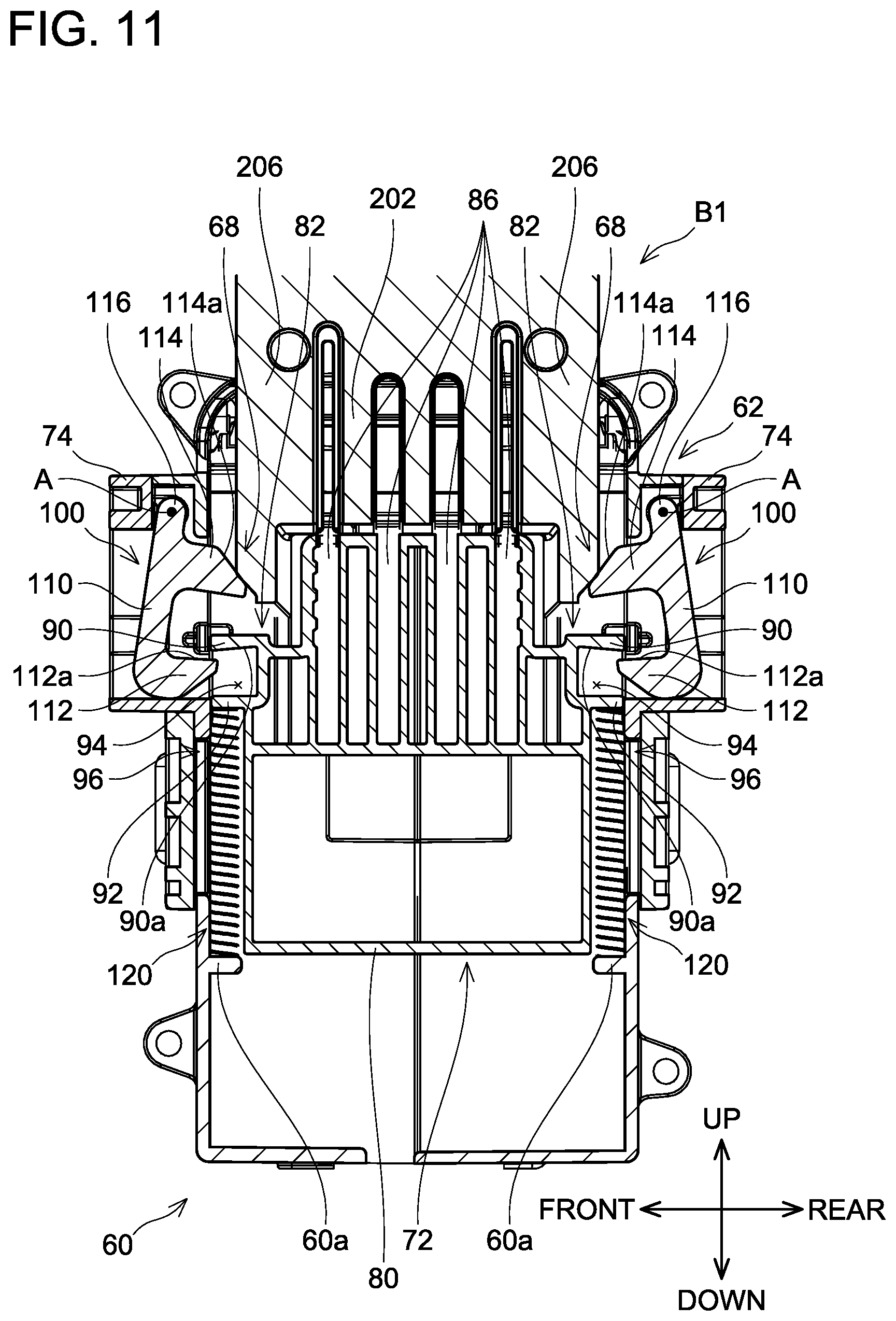 Patent US12107290 Figure 11 – Electronic apparatus