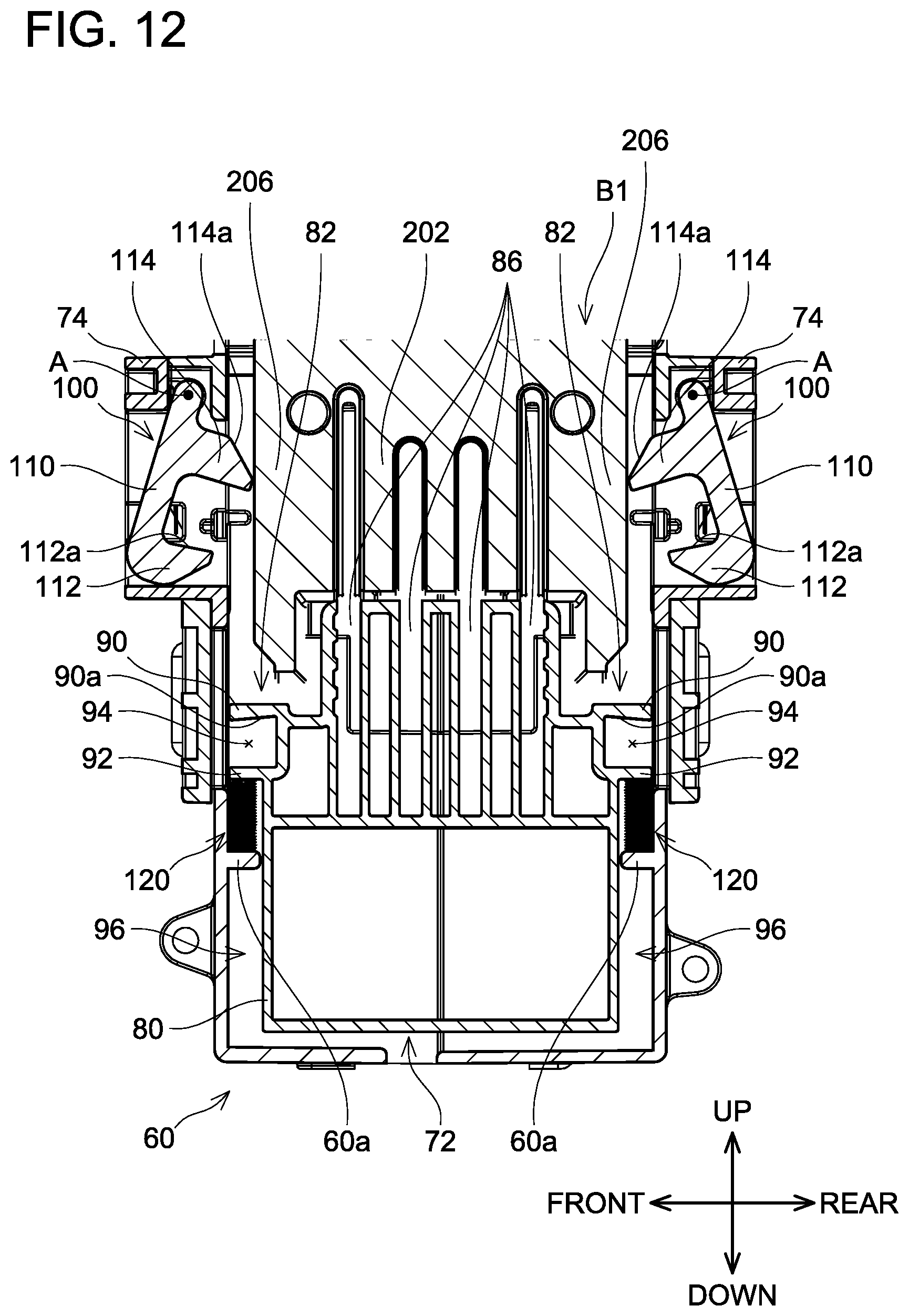 Patent US12107290 Figure 12 – Electronic apparatus
