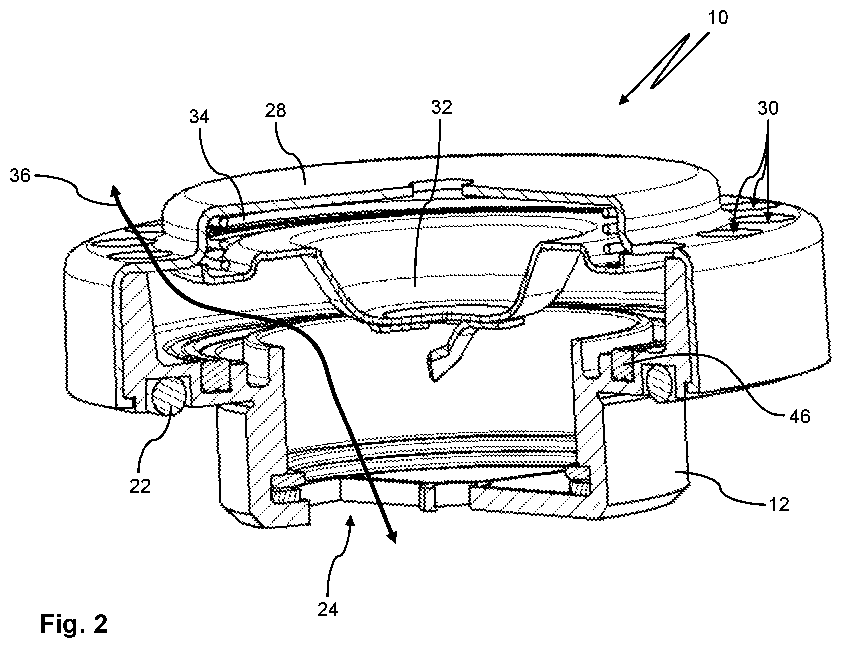 Patent US12107294 Figure 3 – Pressure equalization device, method for pressure equalization and housing