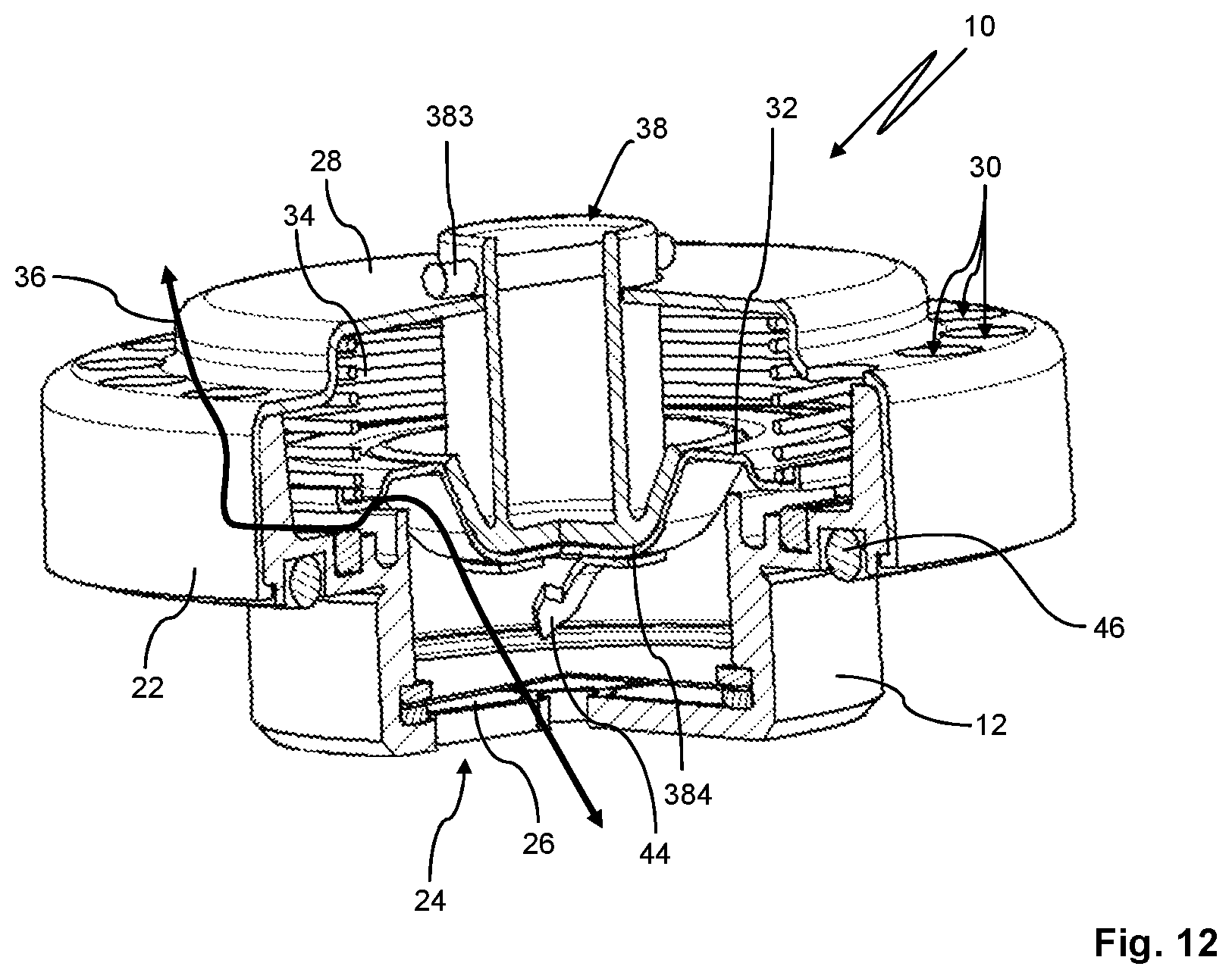 Patent US12107294 Figure 13 – Pressure equalization device, method for pressure equalization and housing